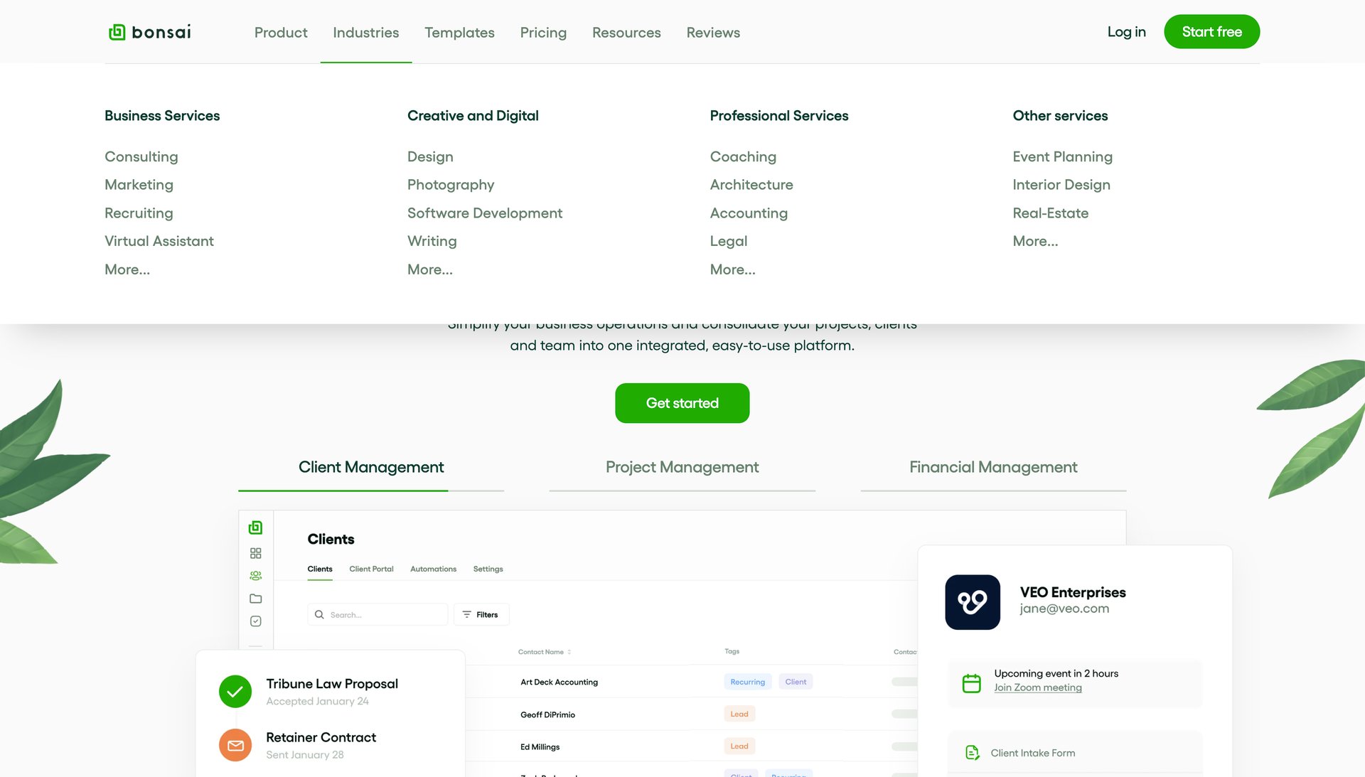 Bonsai
			     ux ui design