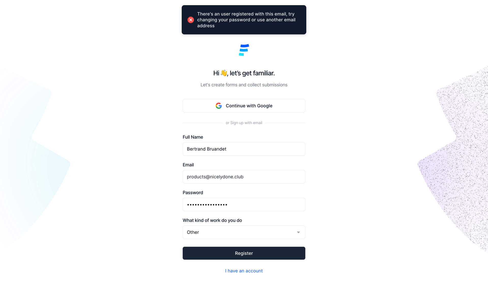 Formcarry
			       ux ui design