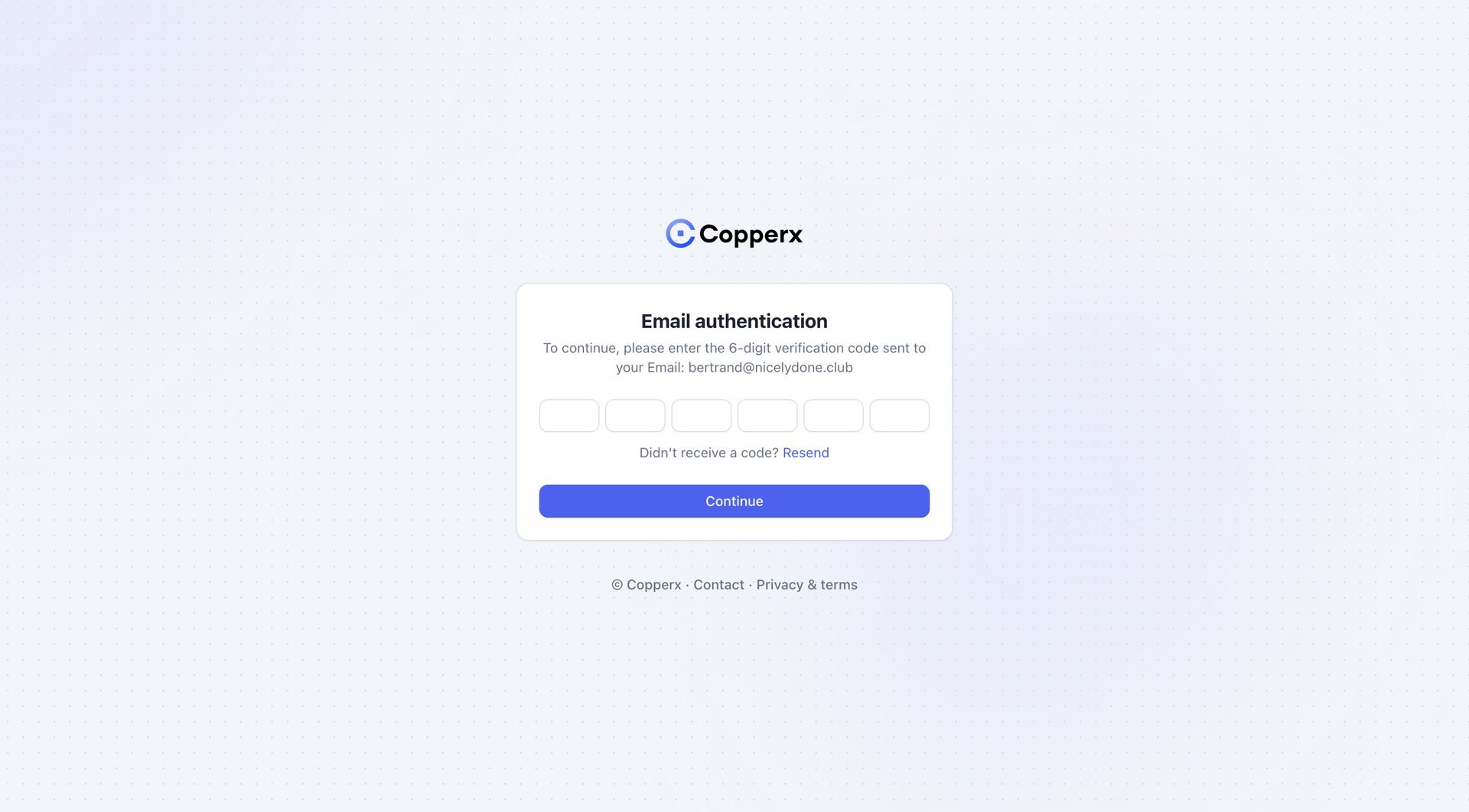 Copperx
			         ux ui design