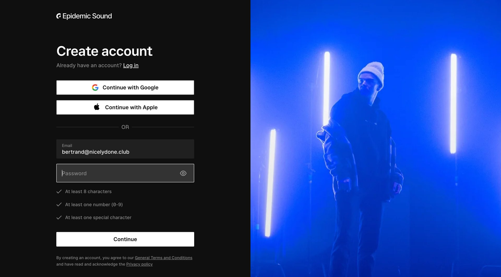 Epidemic Sound
			       ux ui design