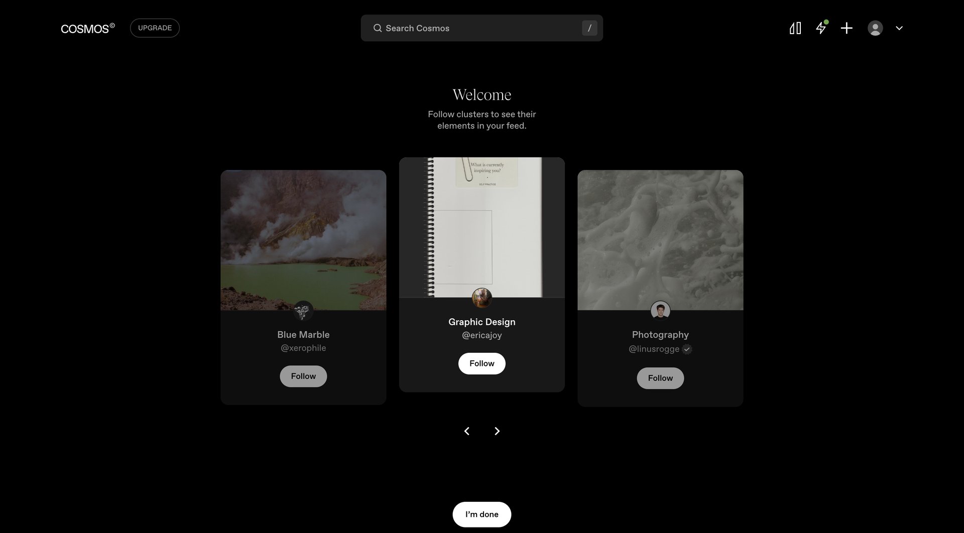 Cosmos
			    ux ui design