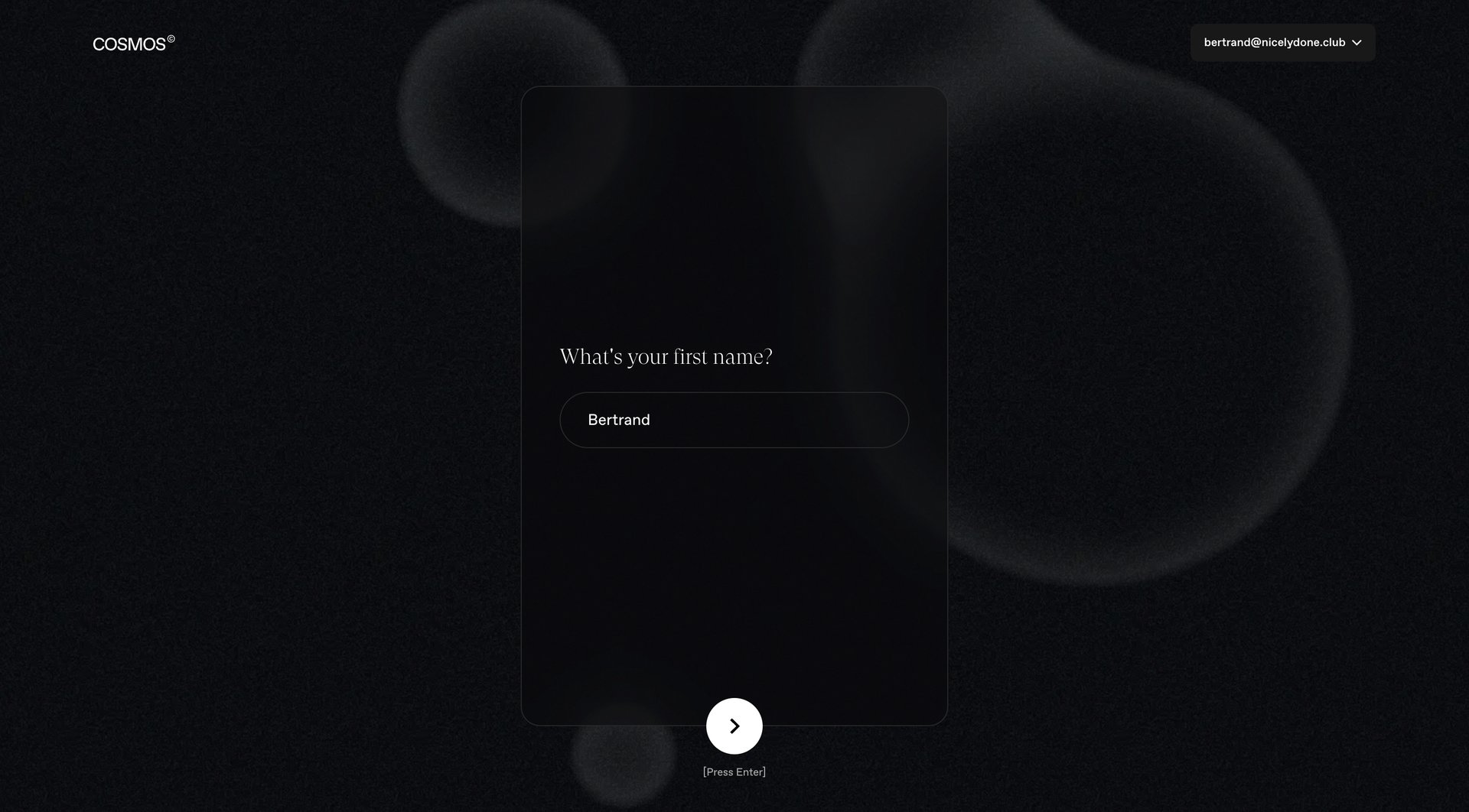 Cosmos
			    ux ui design