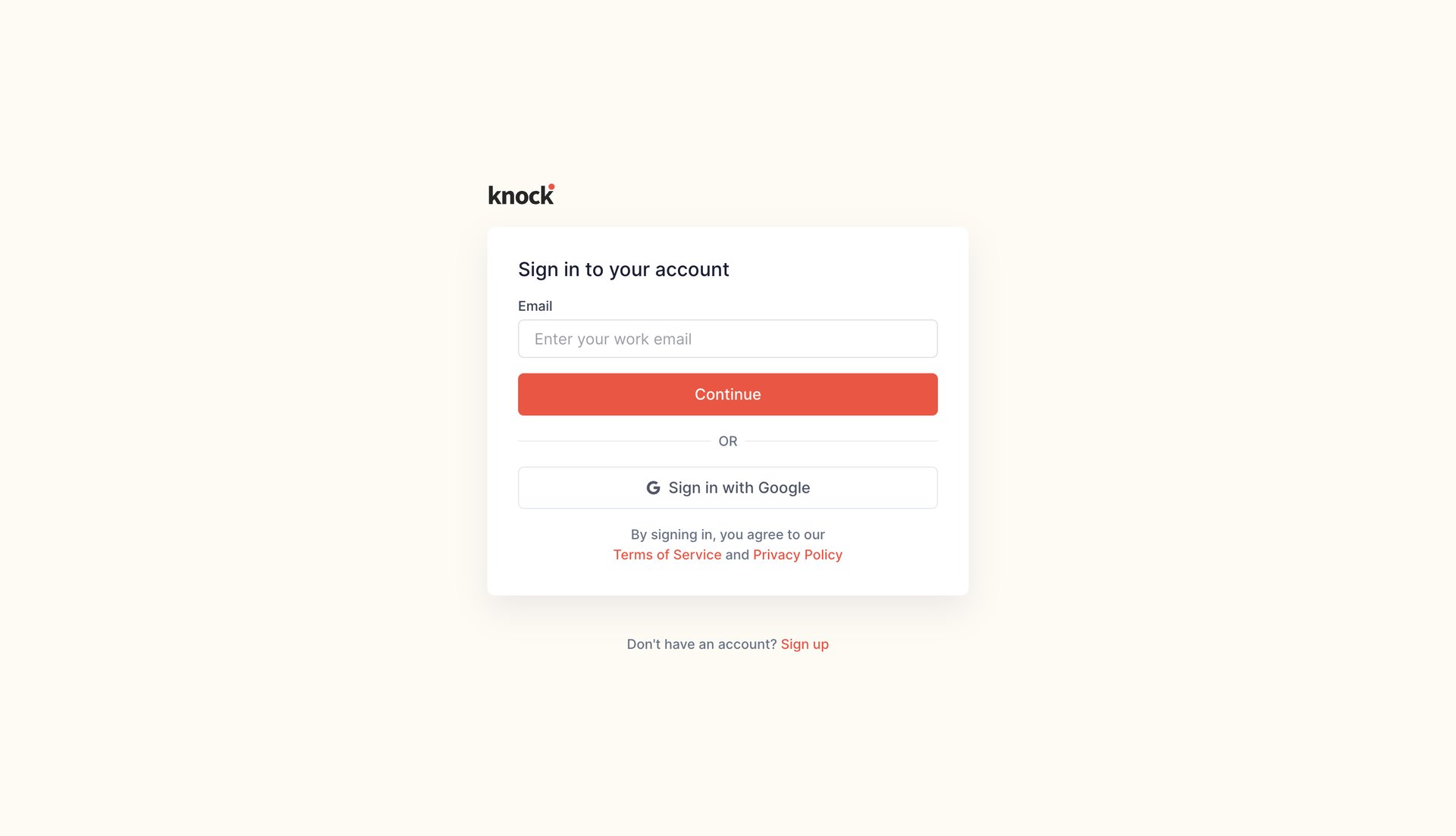 Knock
			         ux ui design