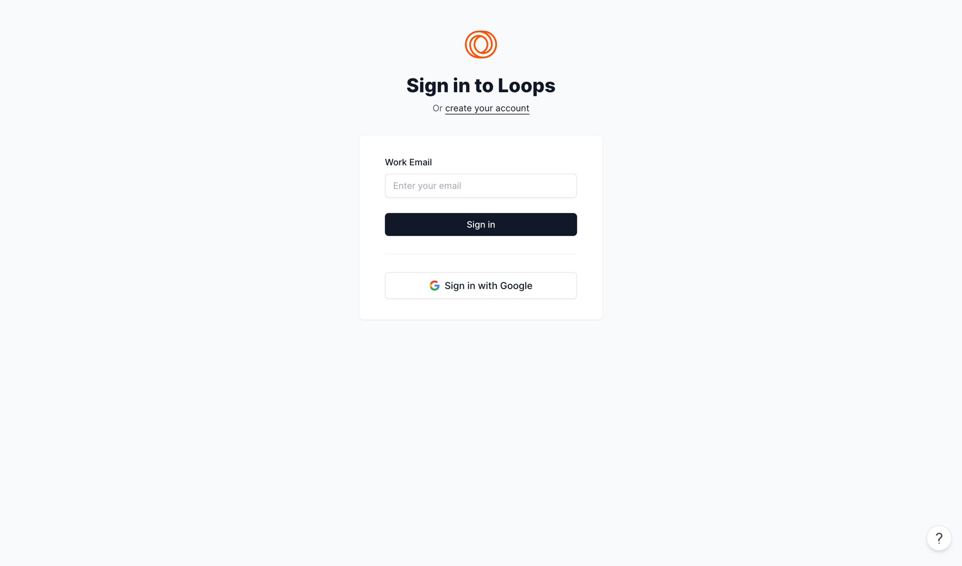 Loops screen example