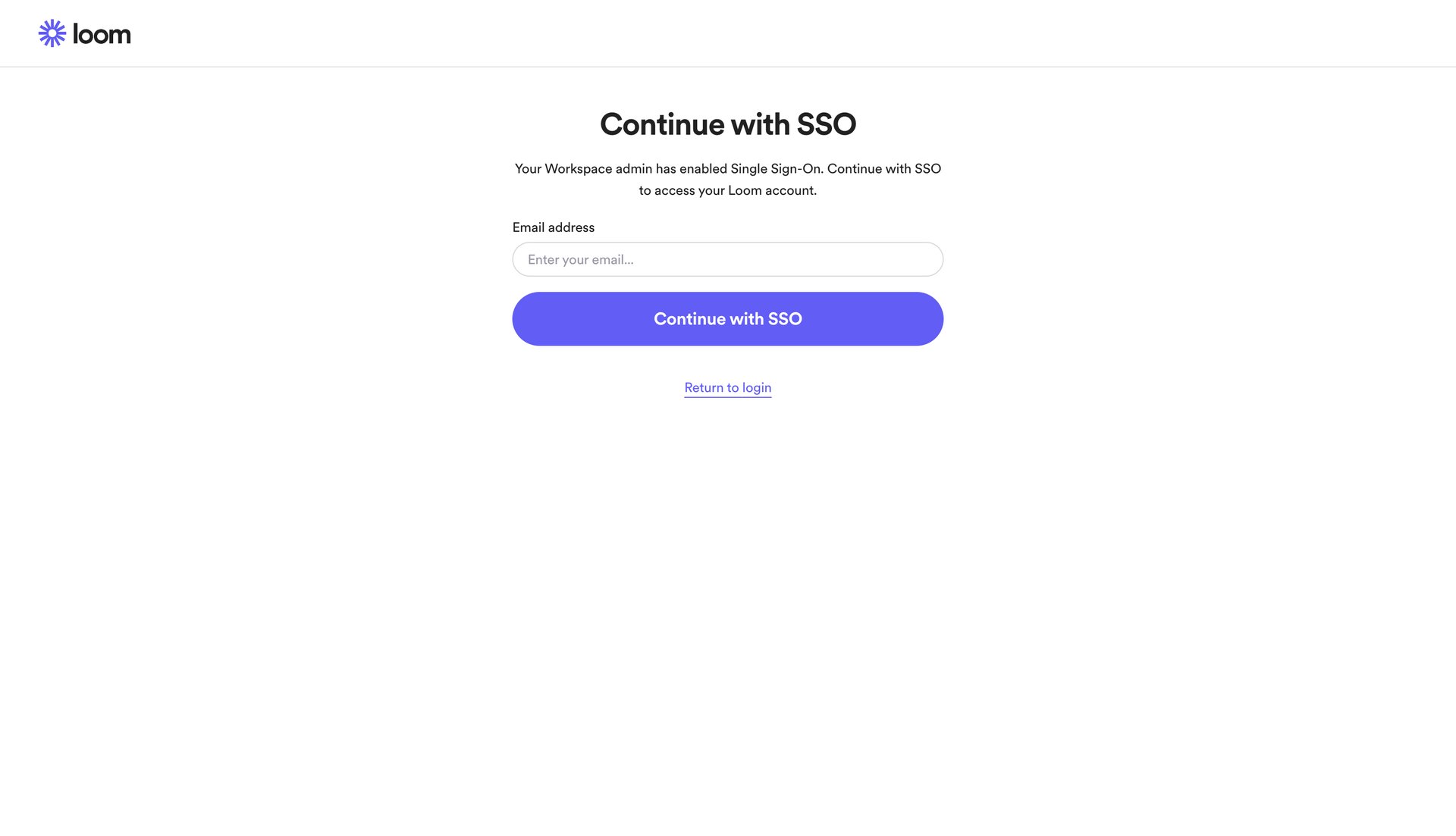 Loom
				signin page example