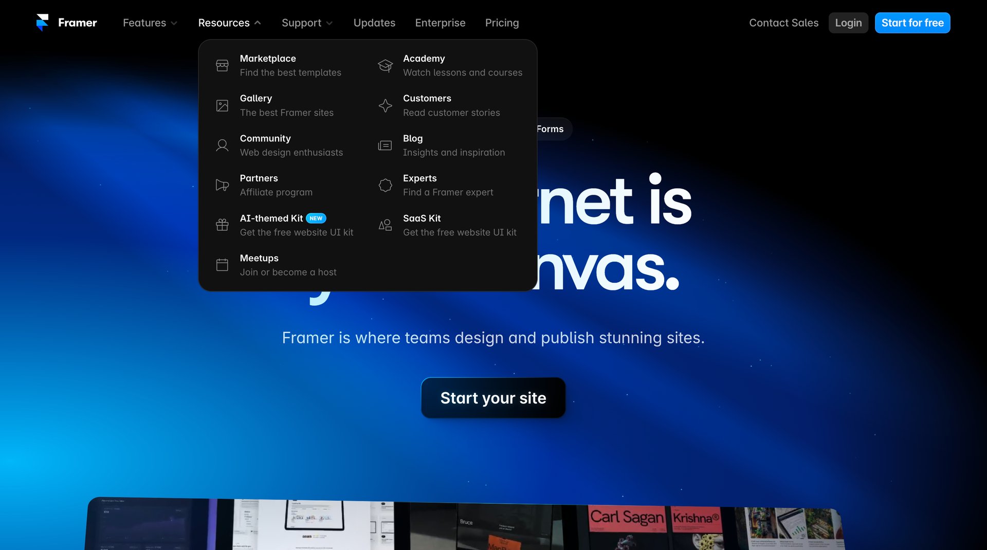 Framer
			     ux ui design