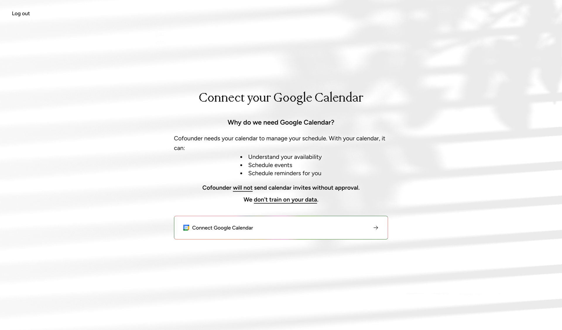 Cofounder screen example