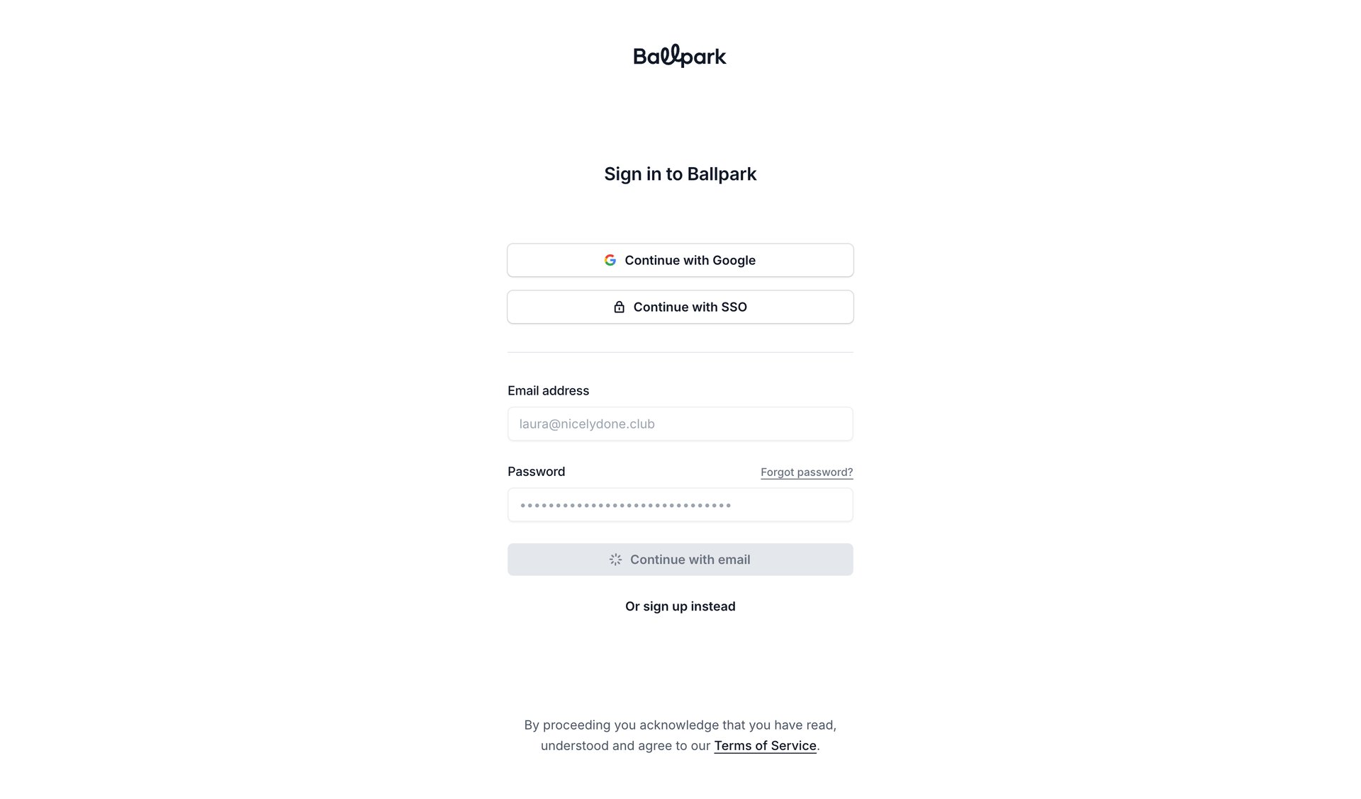 Ballpark
			            ux ui design