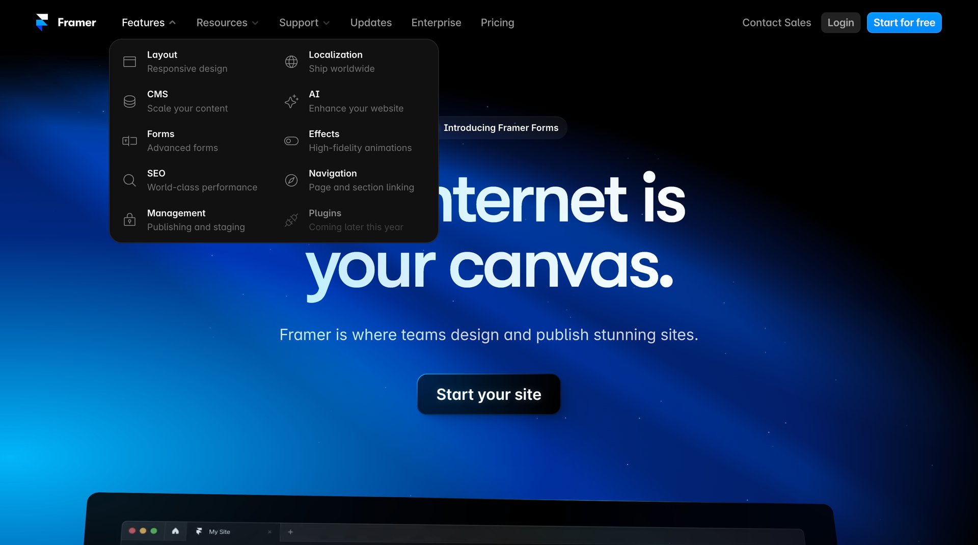 Framer
			     ux ui design