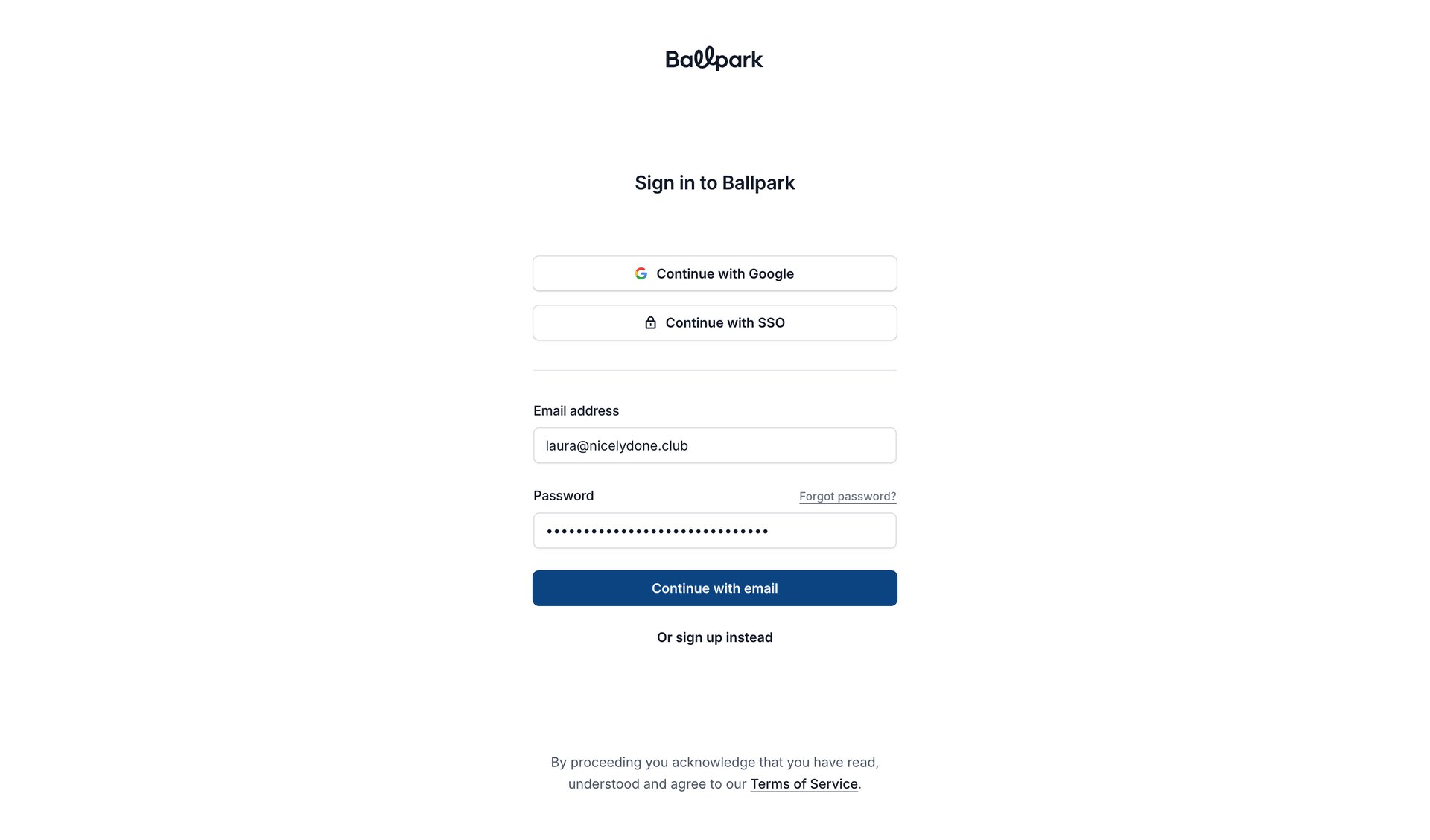 Ballpark
			           ux ui design