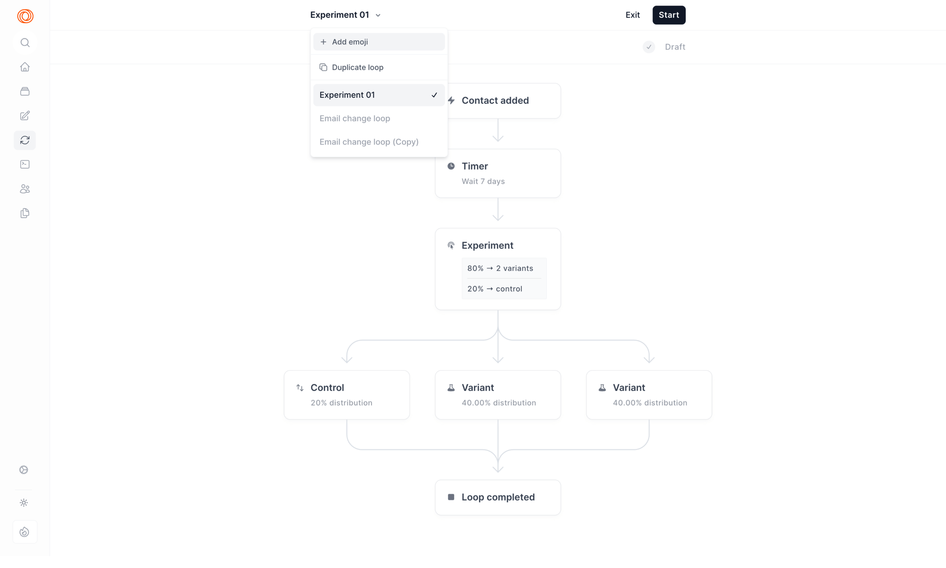 Loops screen example