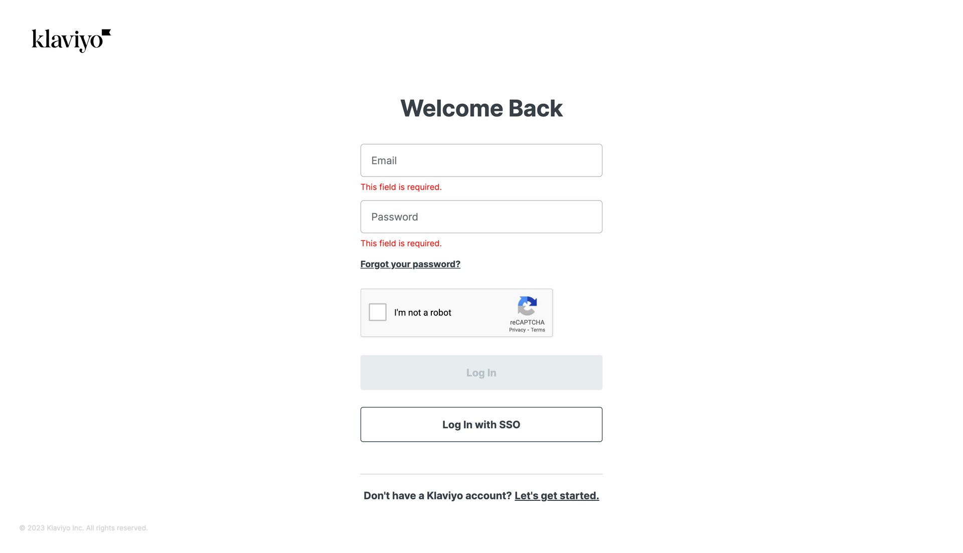 Klaviyo
				signin page example