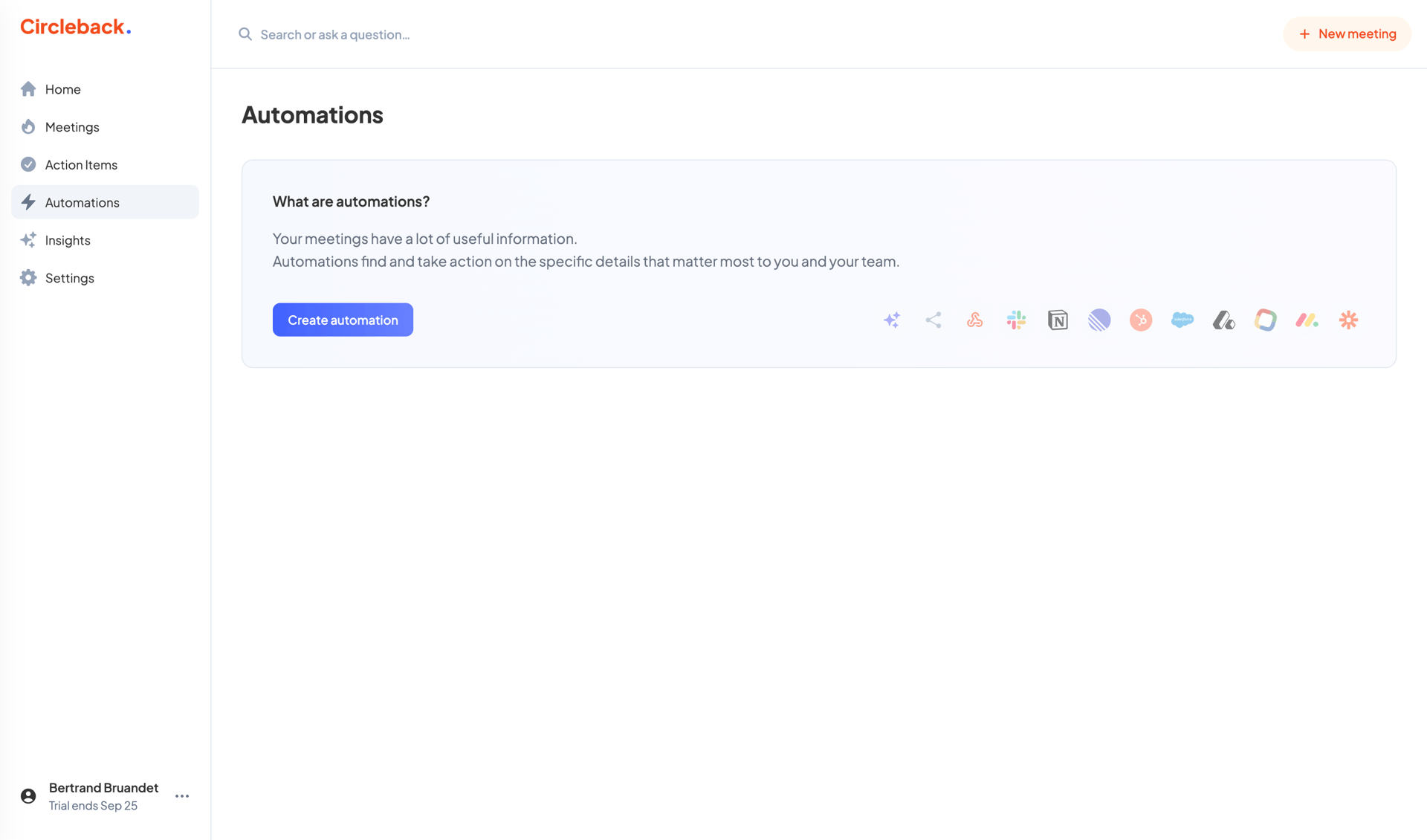 Circleback
			    ux ui design