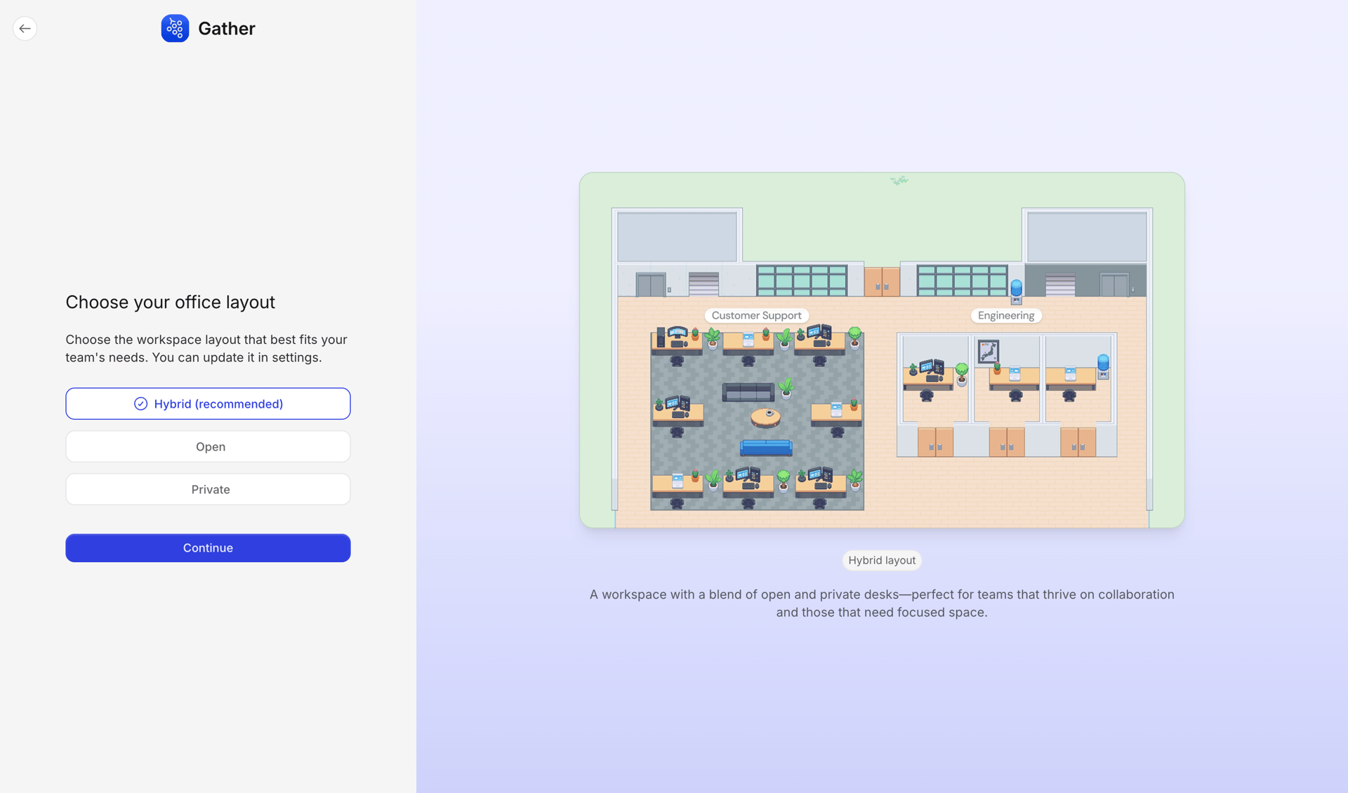 Gather screen example