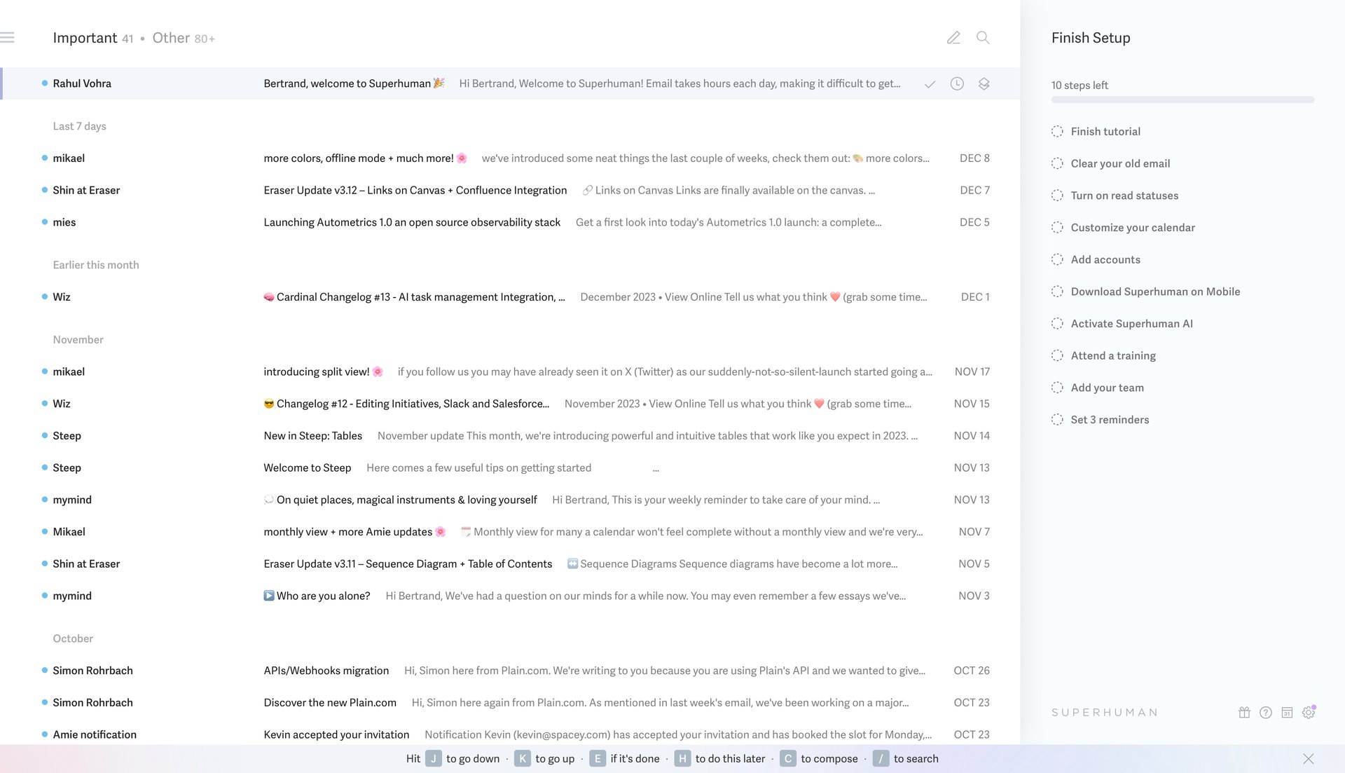 Superhuman
			         ux ui design