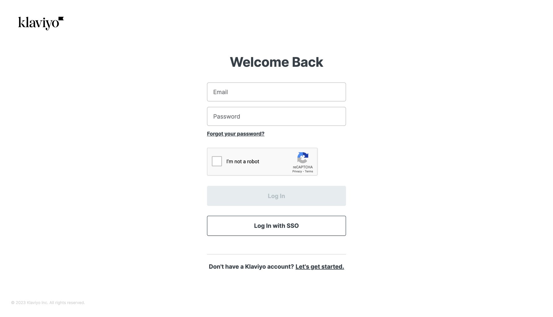 Klaviyo
				signin page example