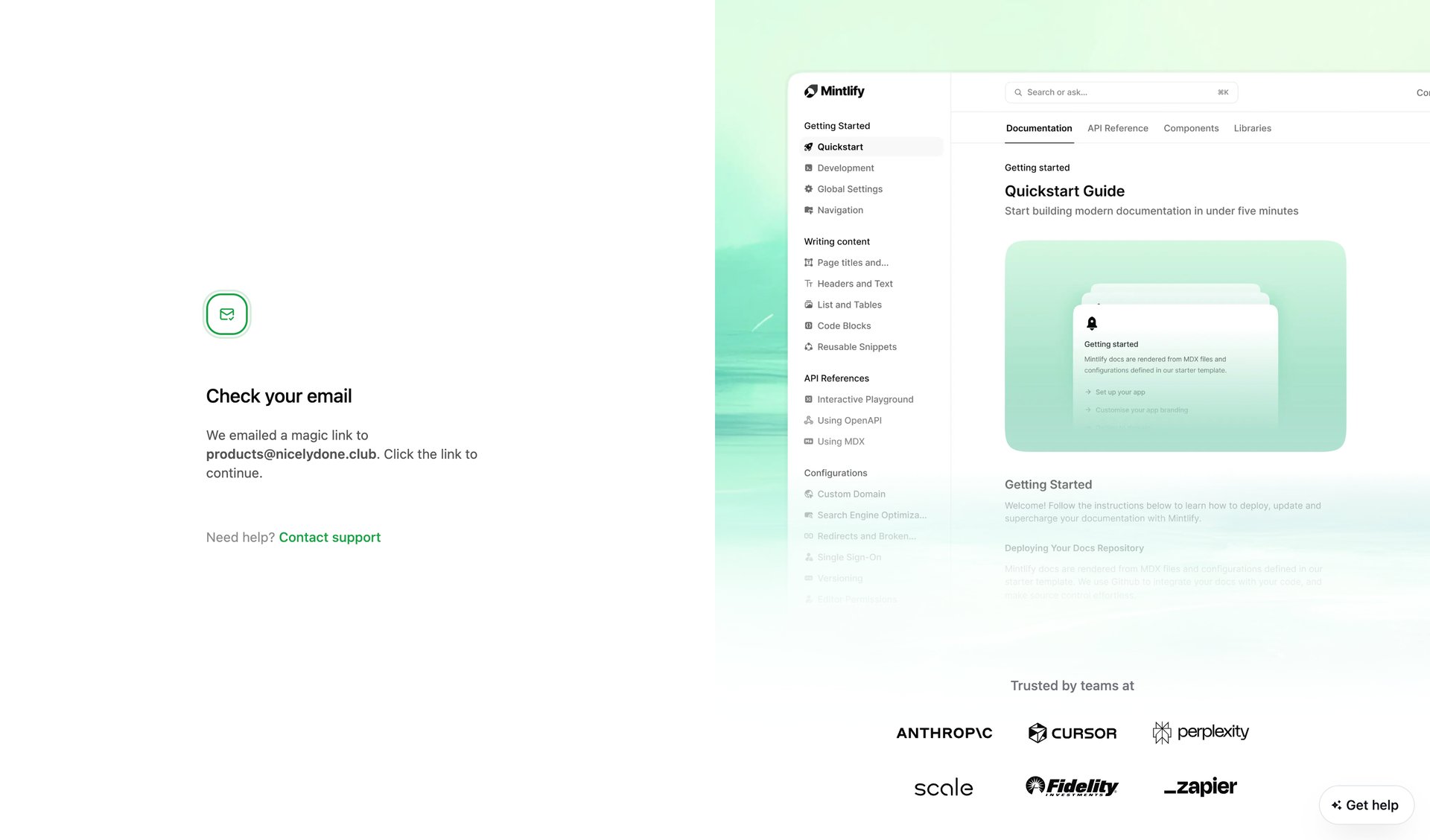 Mintlify
			            ux ui design