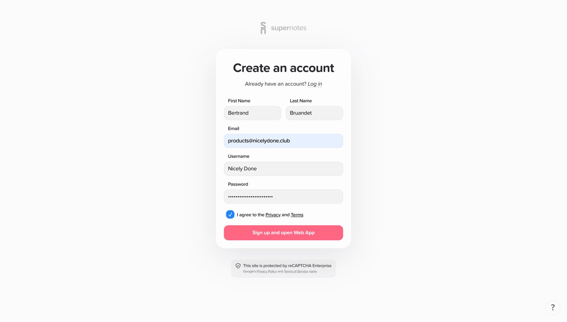 Supernotes
			        ux ui design