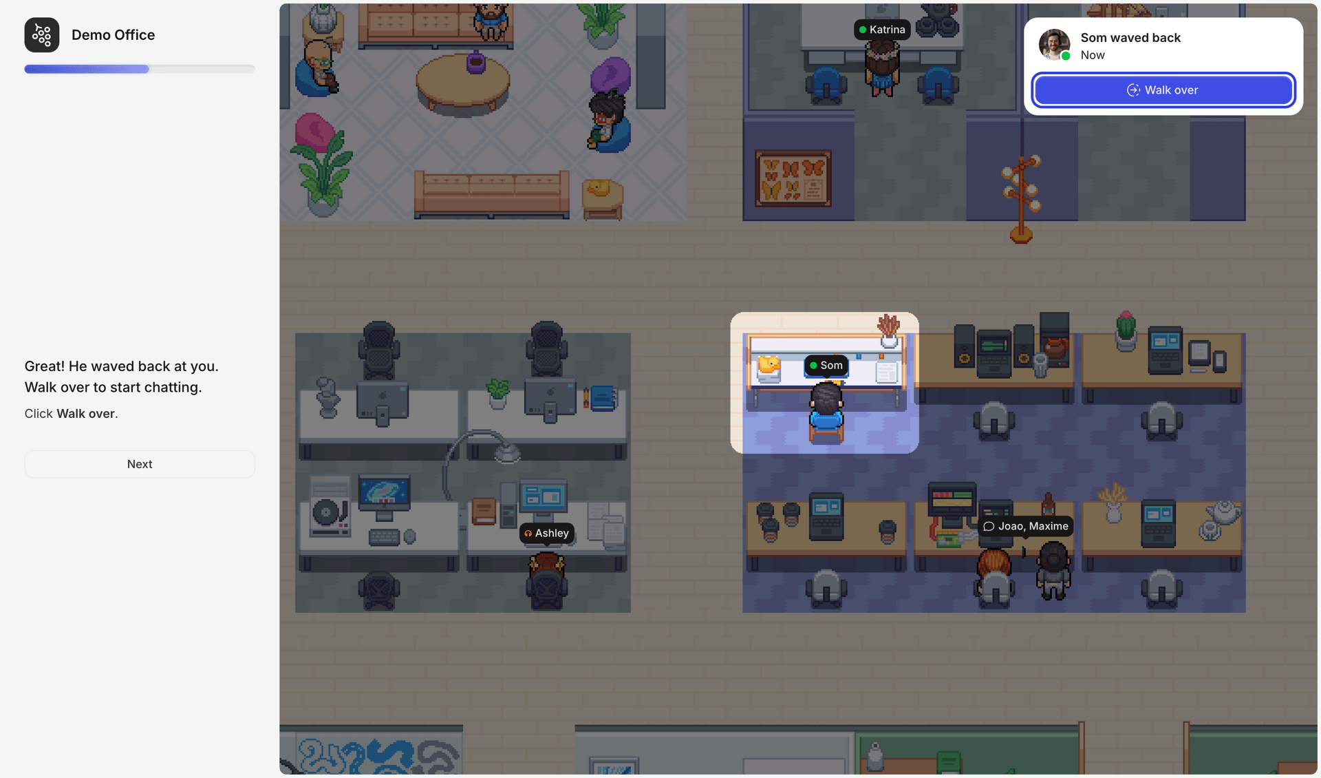 Gather screen example