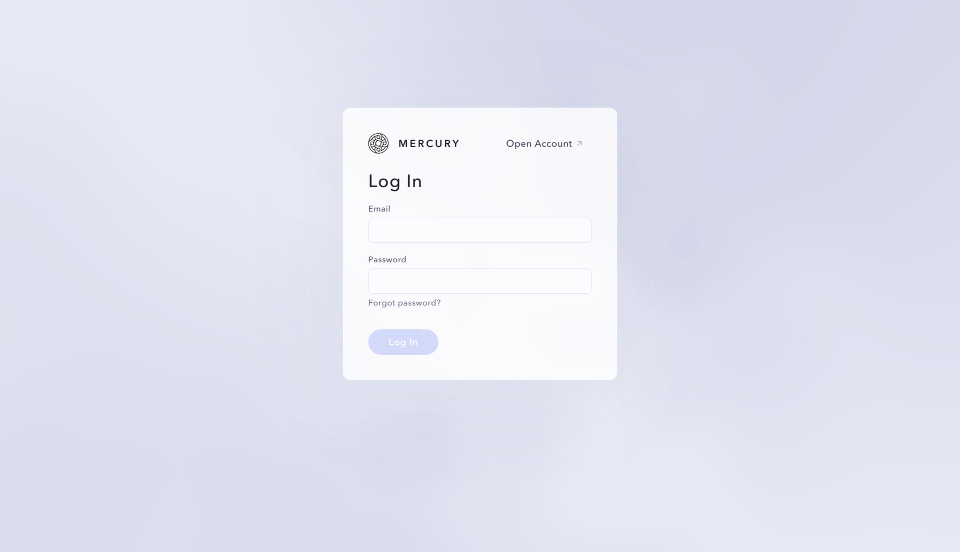 Mercury
				signin page example