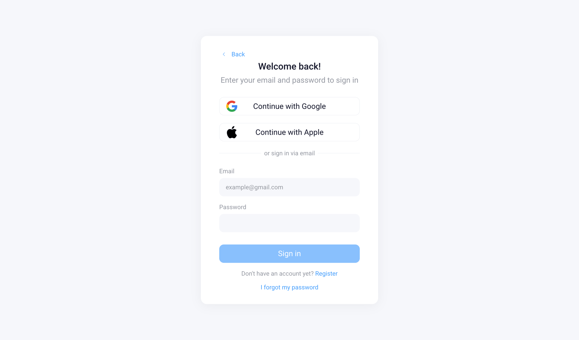 Orchestra screen example