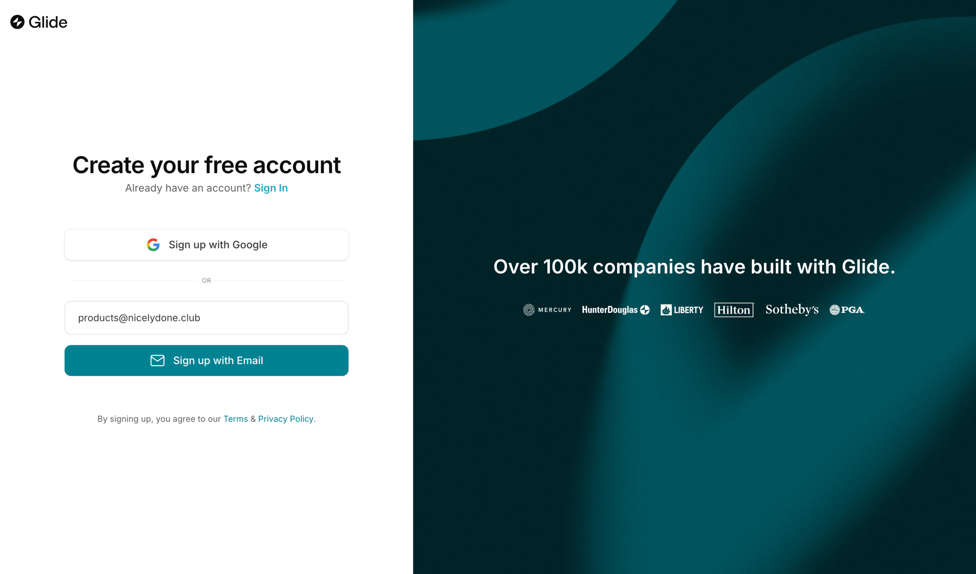 Glide
			   ux ui design