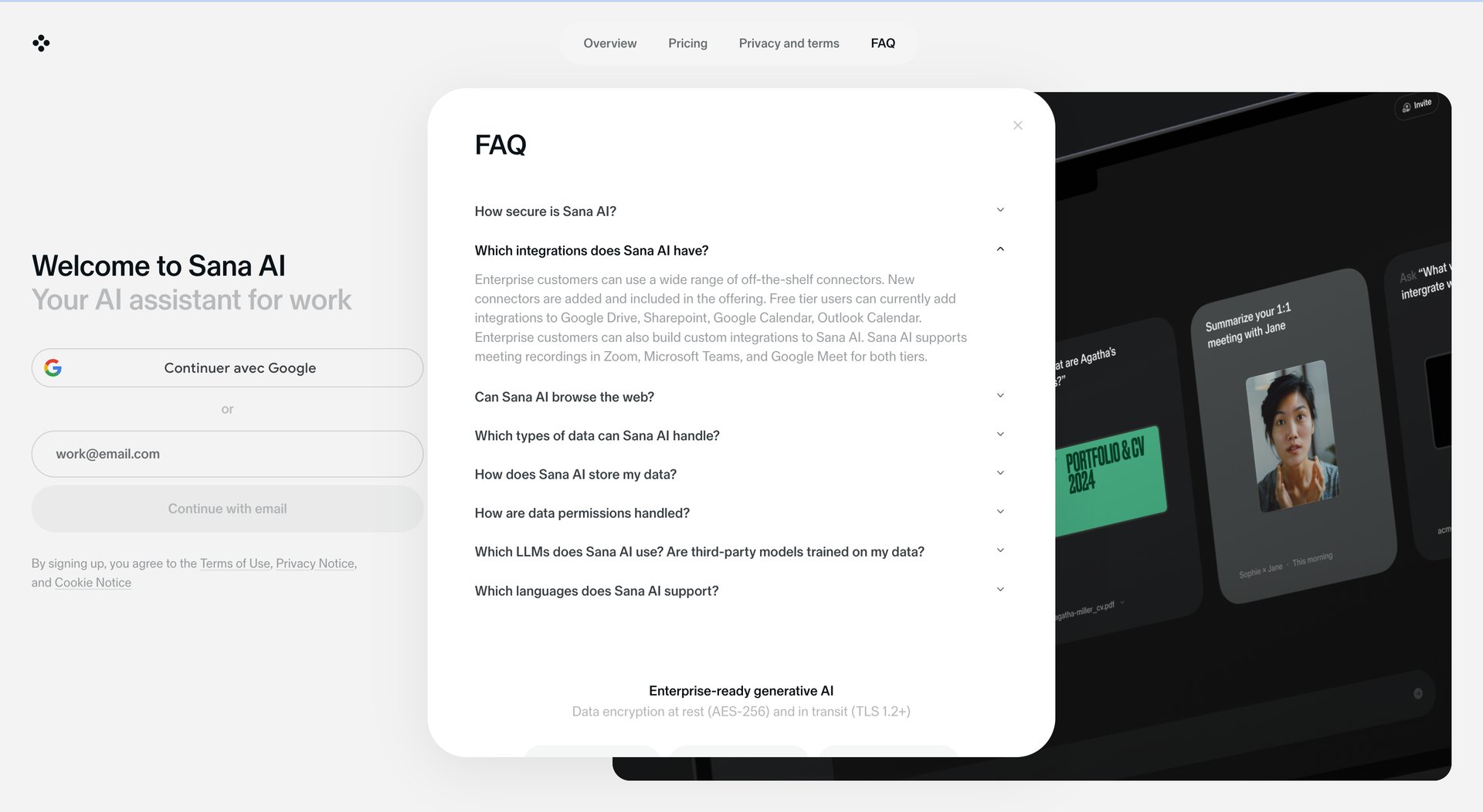 Sana
				modal & popover page example