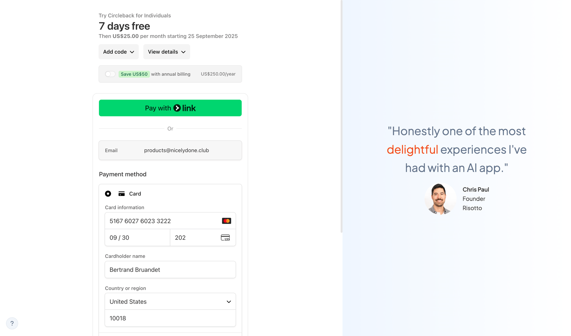 Circleback
			      ux ui design