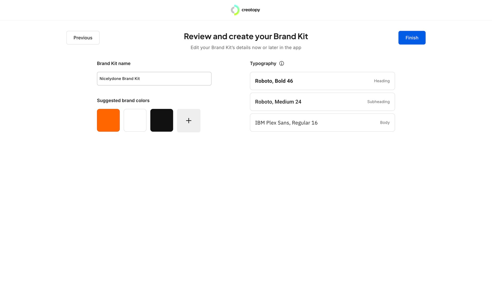 Creatopy screen example