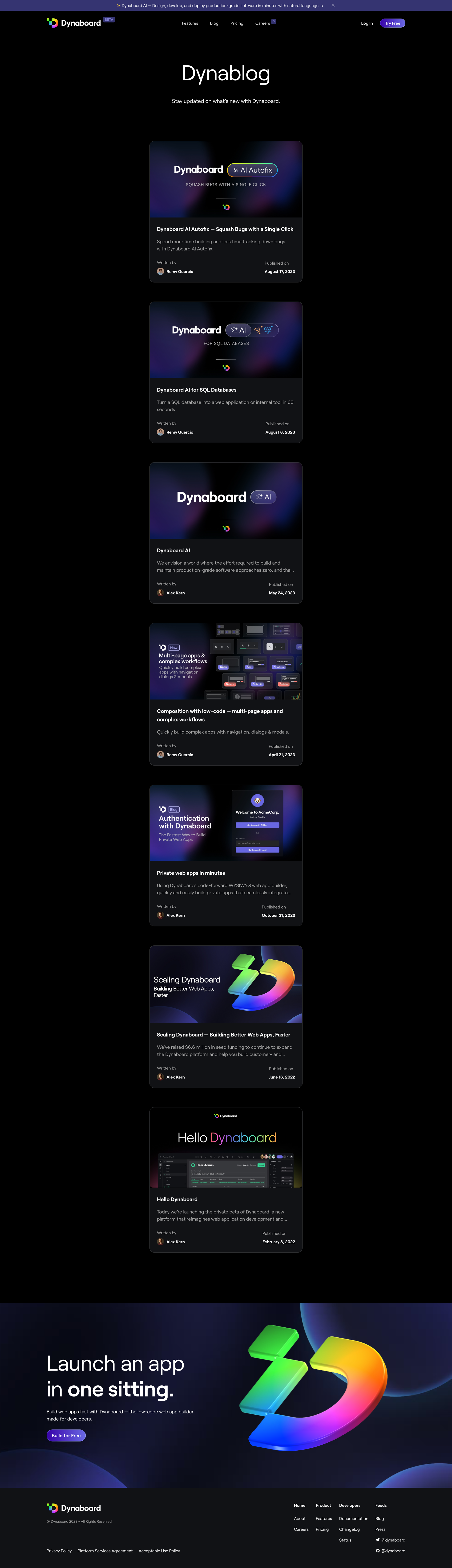 Dynaboard
				blog page example