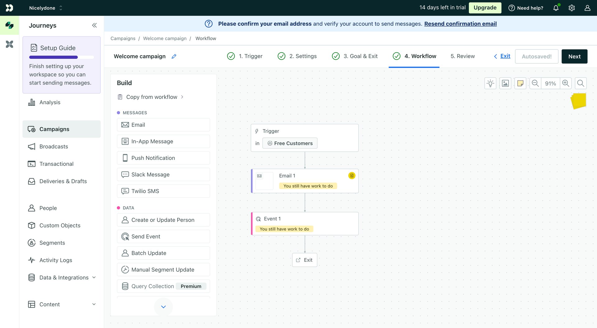 Customer.io
			                  ux ui design