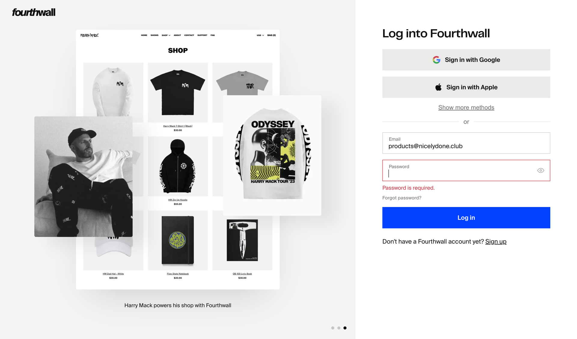 Fourthwall screen example