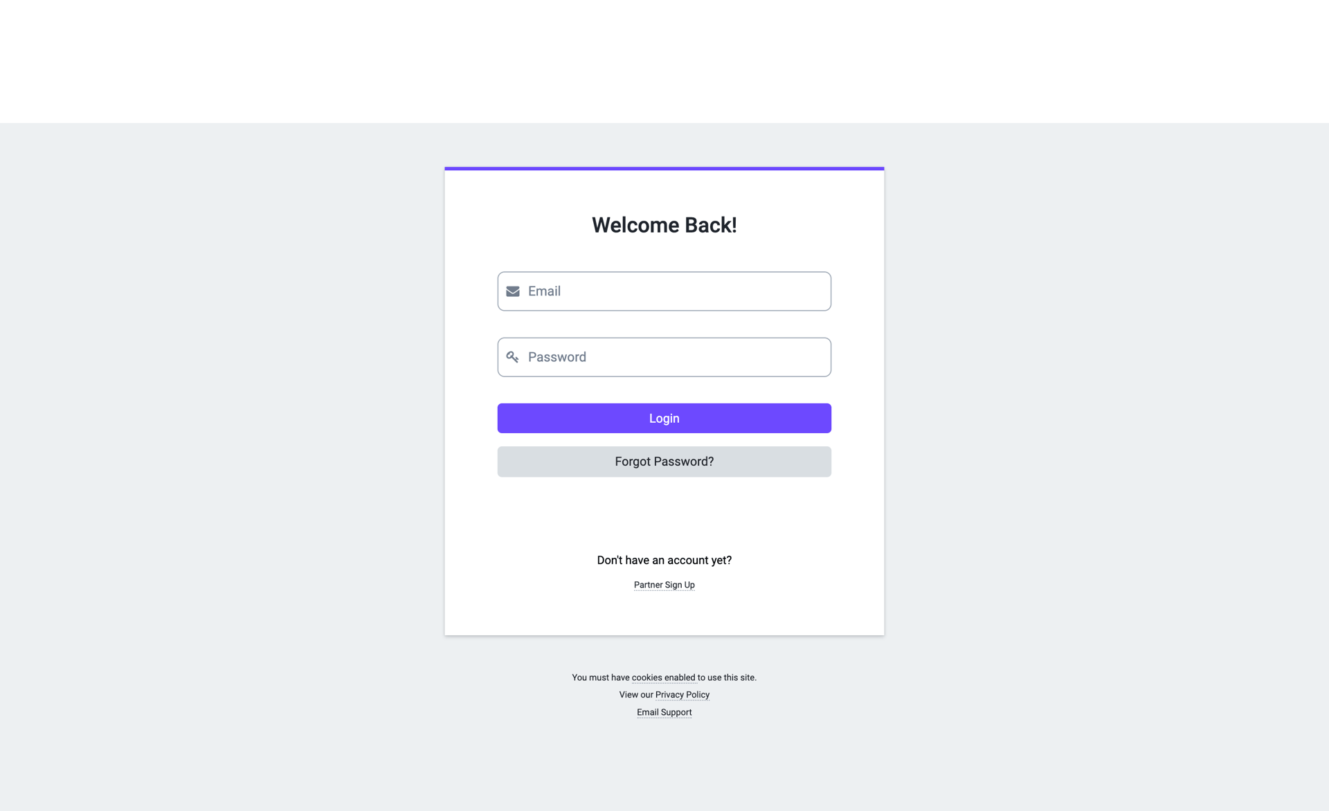 Proton
				signin page example