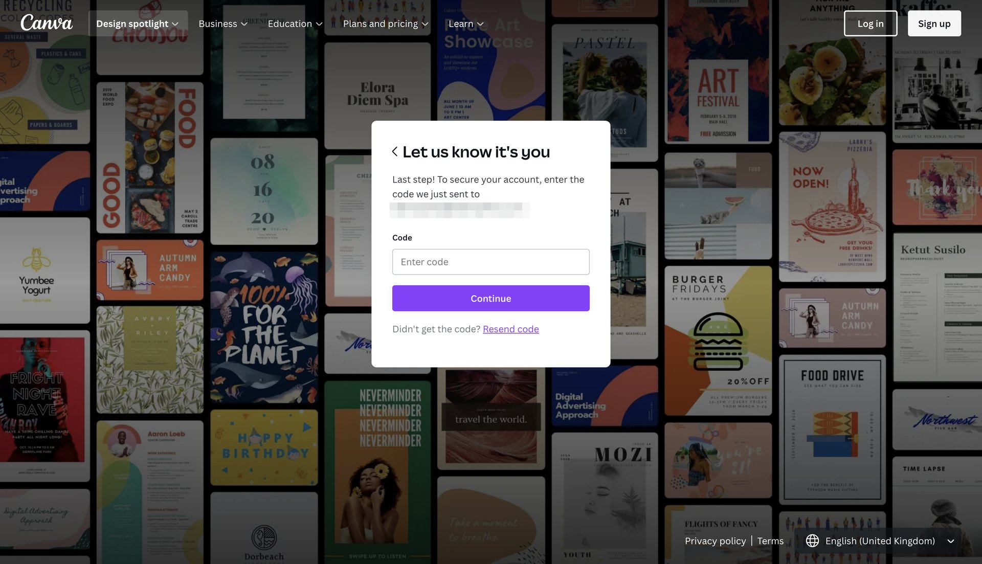 Canva
				signin page example