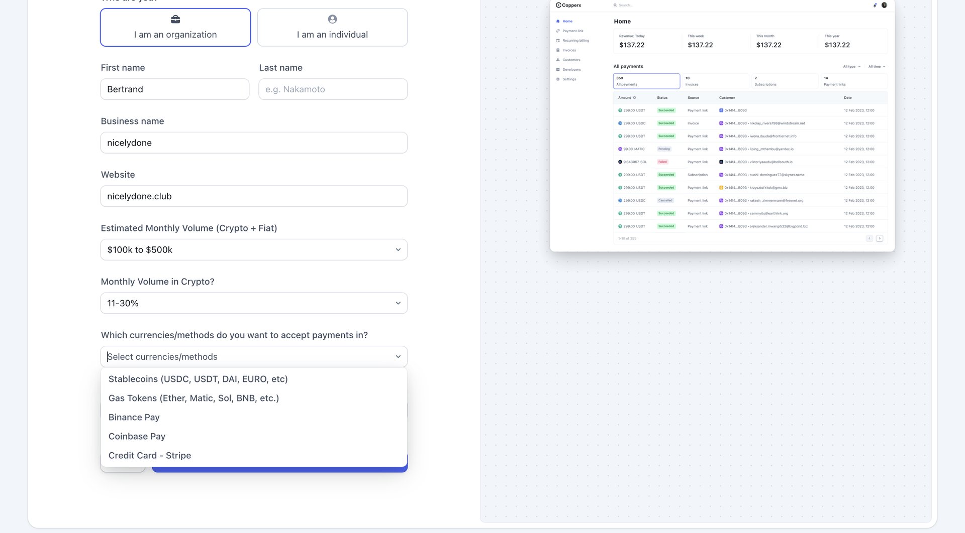 Copperx
			             ux ui design
