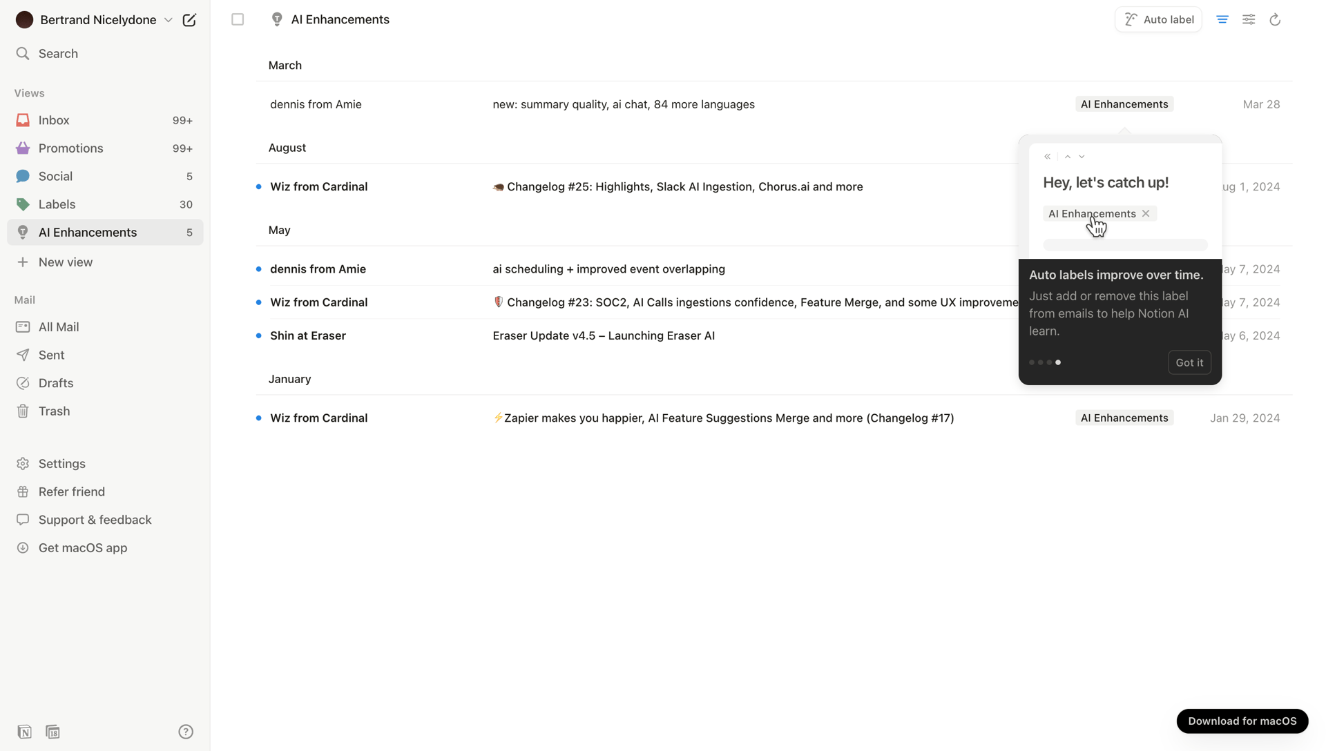 Notion Mail
			               ux ui design