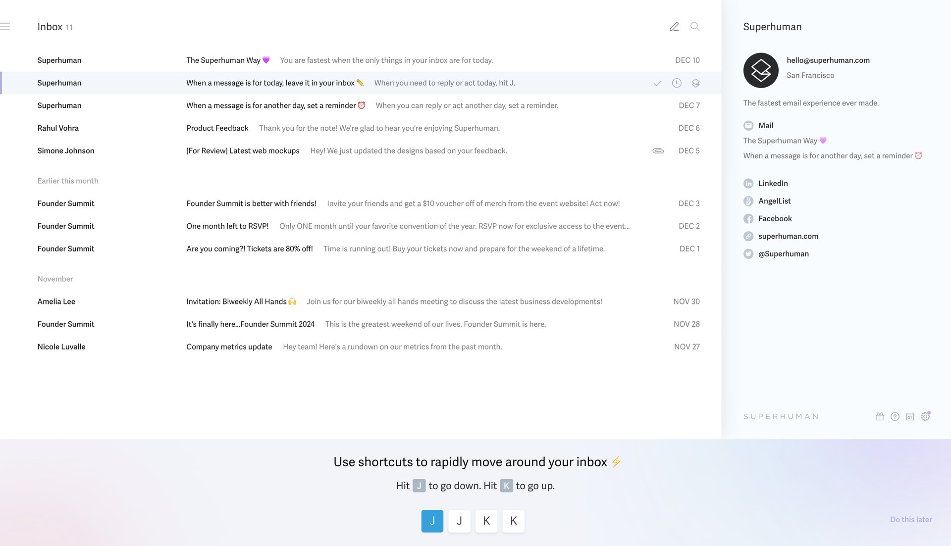Superhuman
			         ux ui design