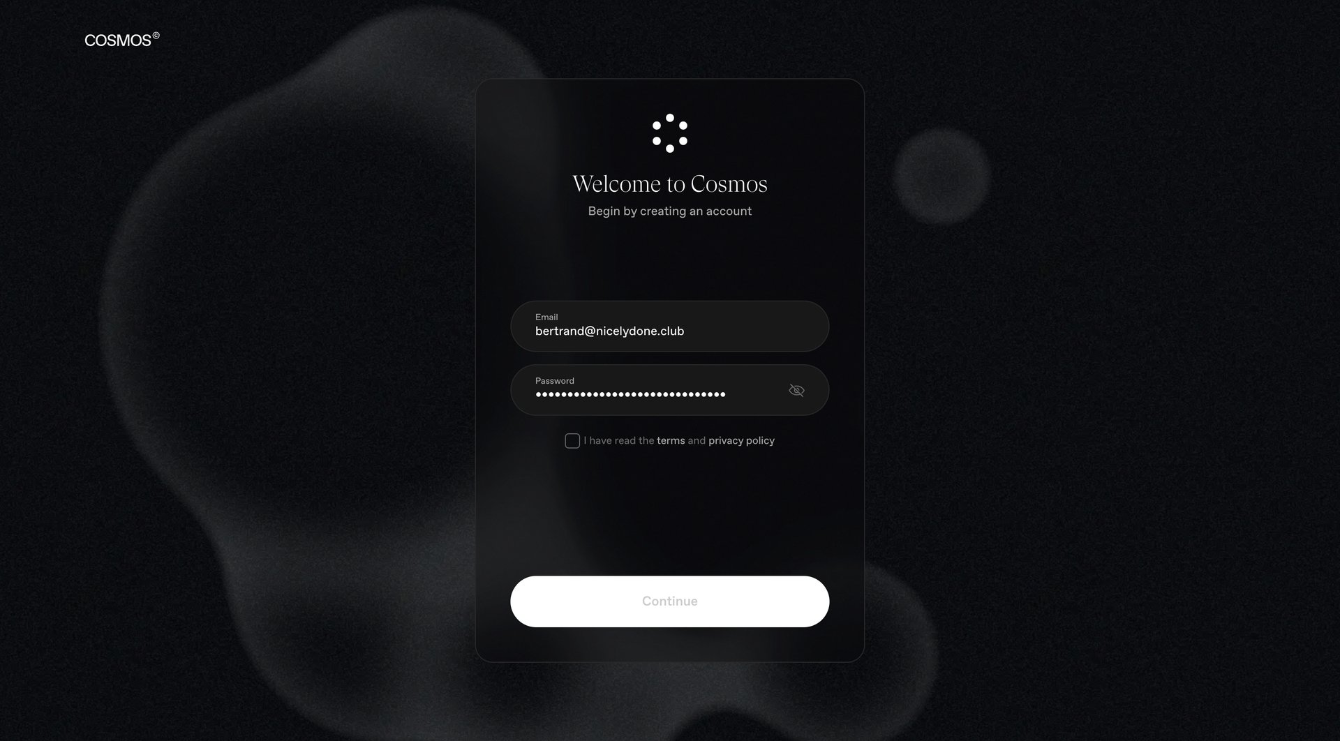 Cosmos
			        ux ui design