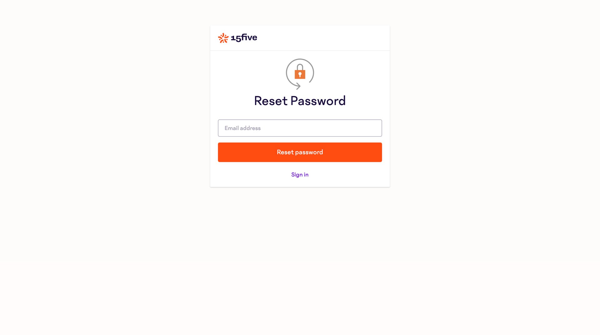 15Five
				password reset page example