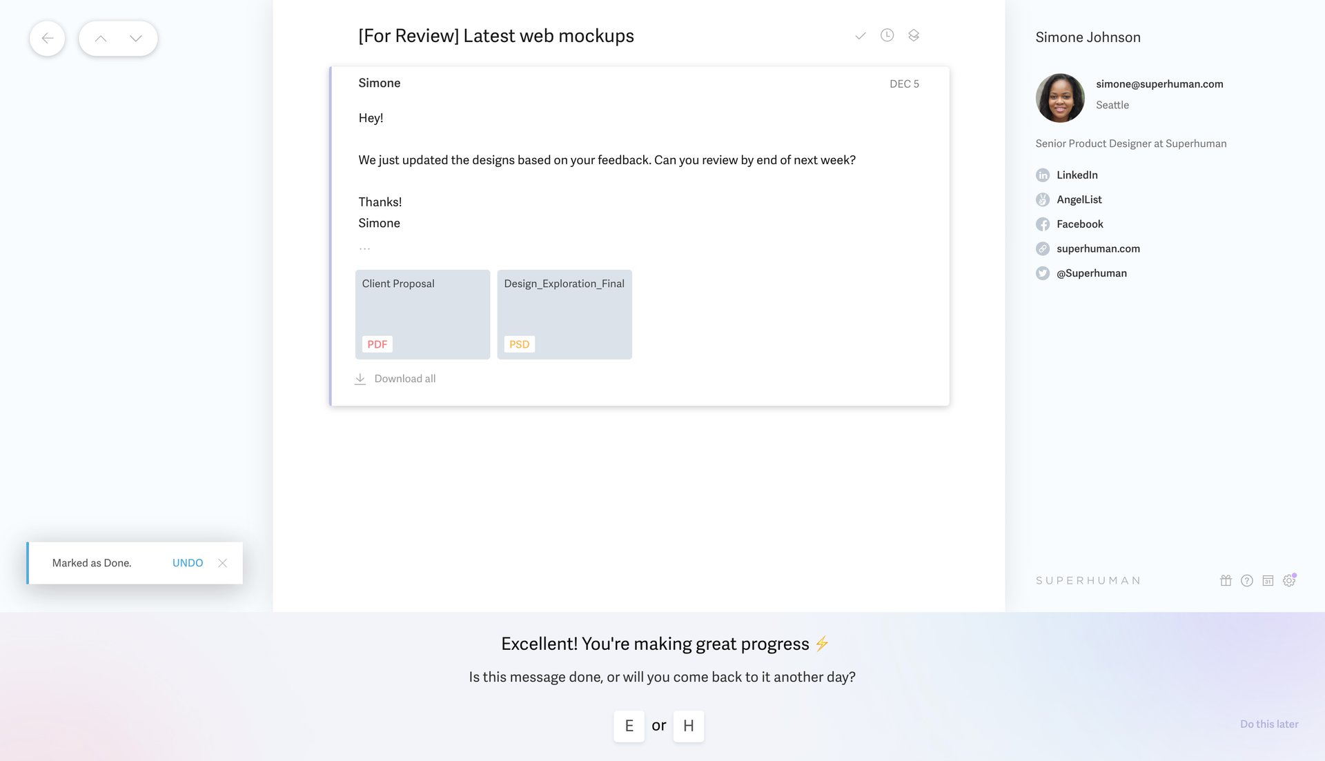 Superhuman
			                 ux ui design