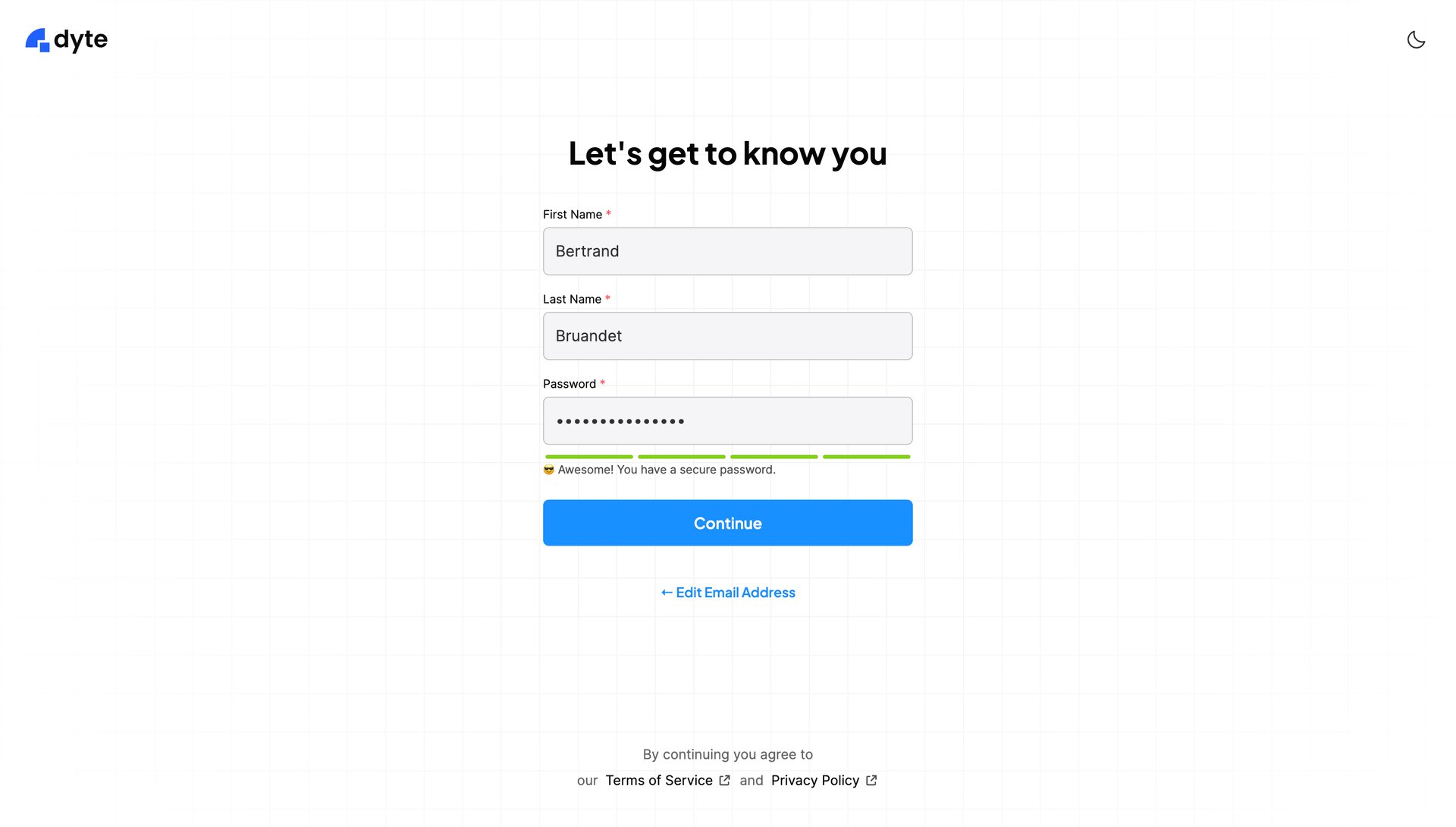 Dyte
			         ux ui design