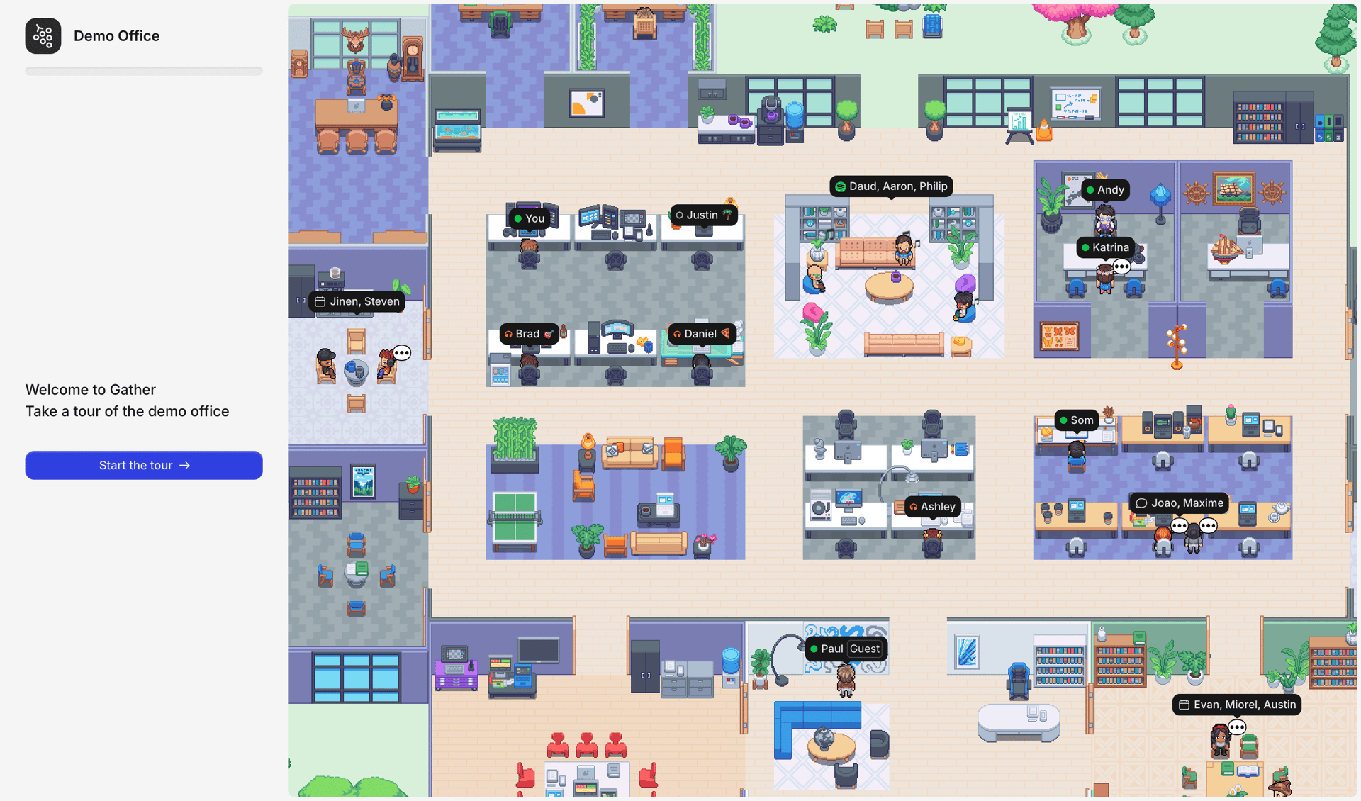 Gather screen example