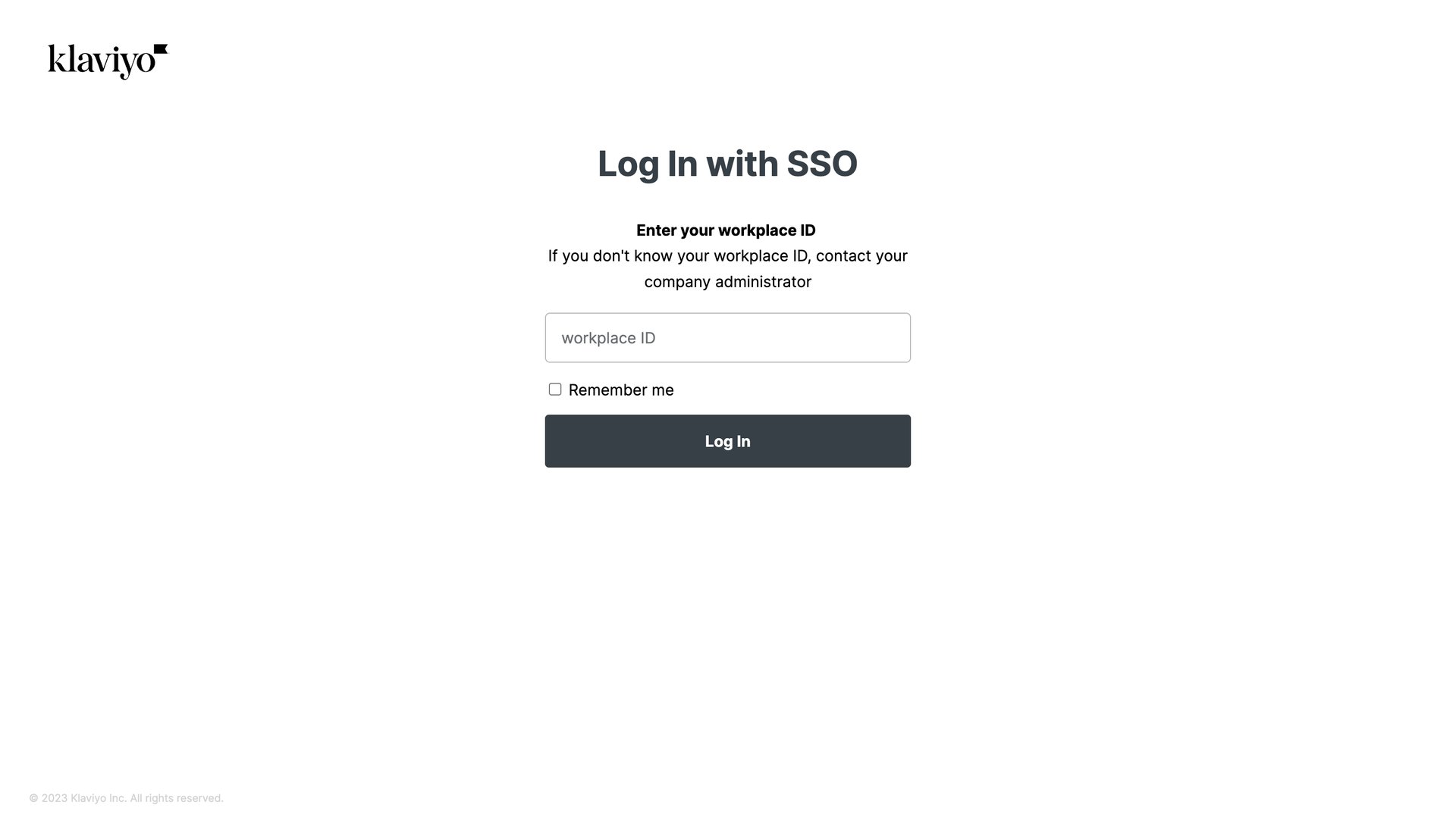 Klaviyo
				signin page example