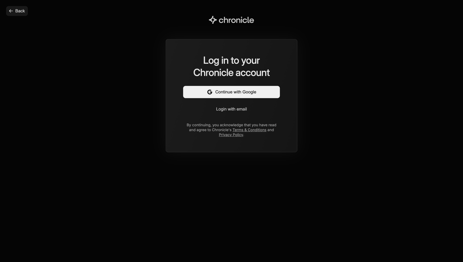 Chronicle
				signin page example