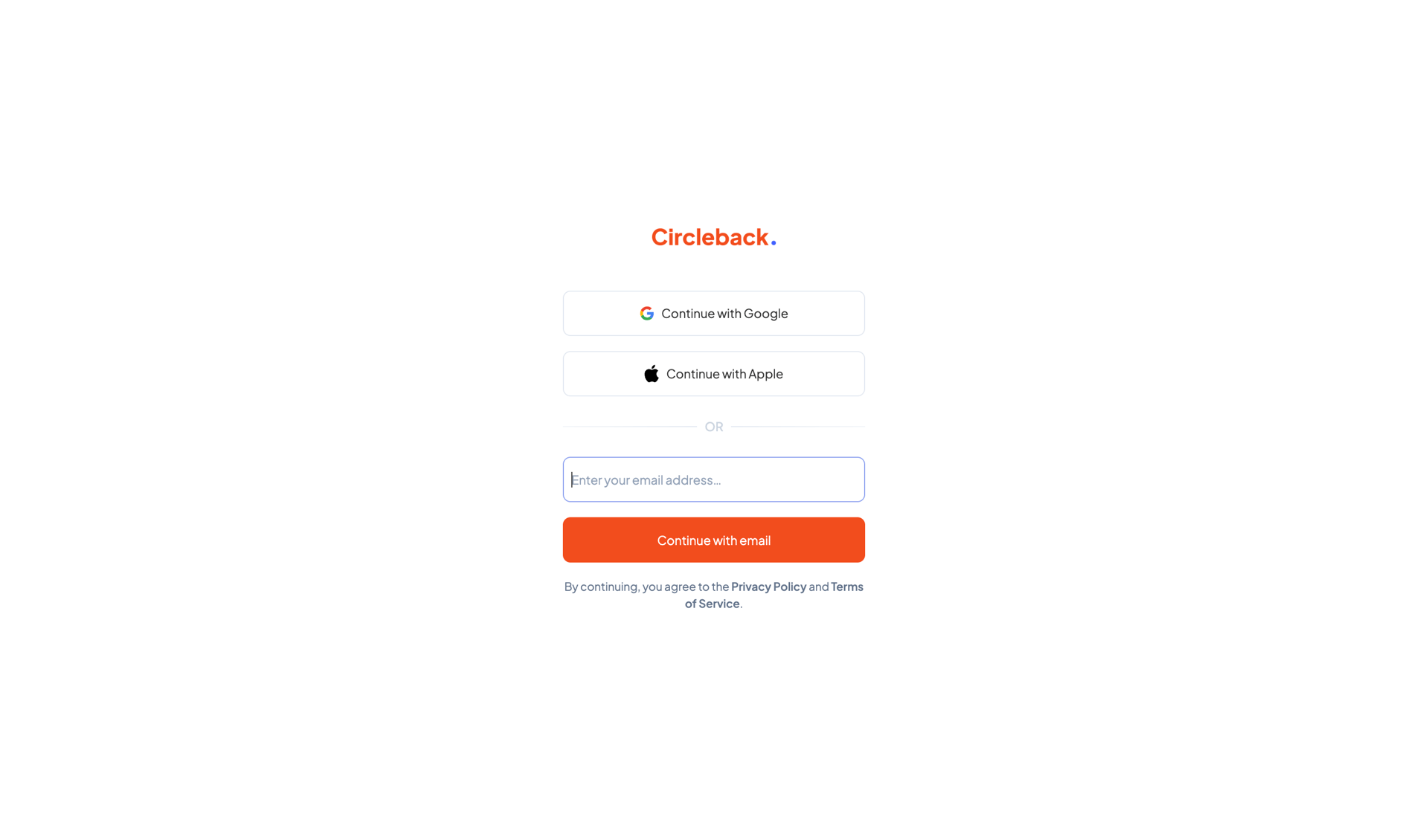 Circleback
			     ux ui design