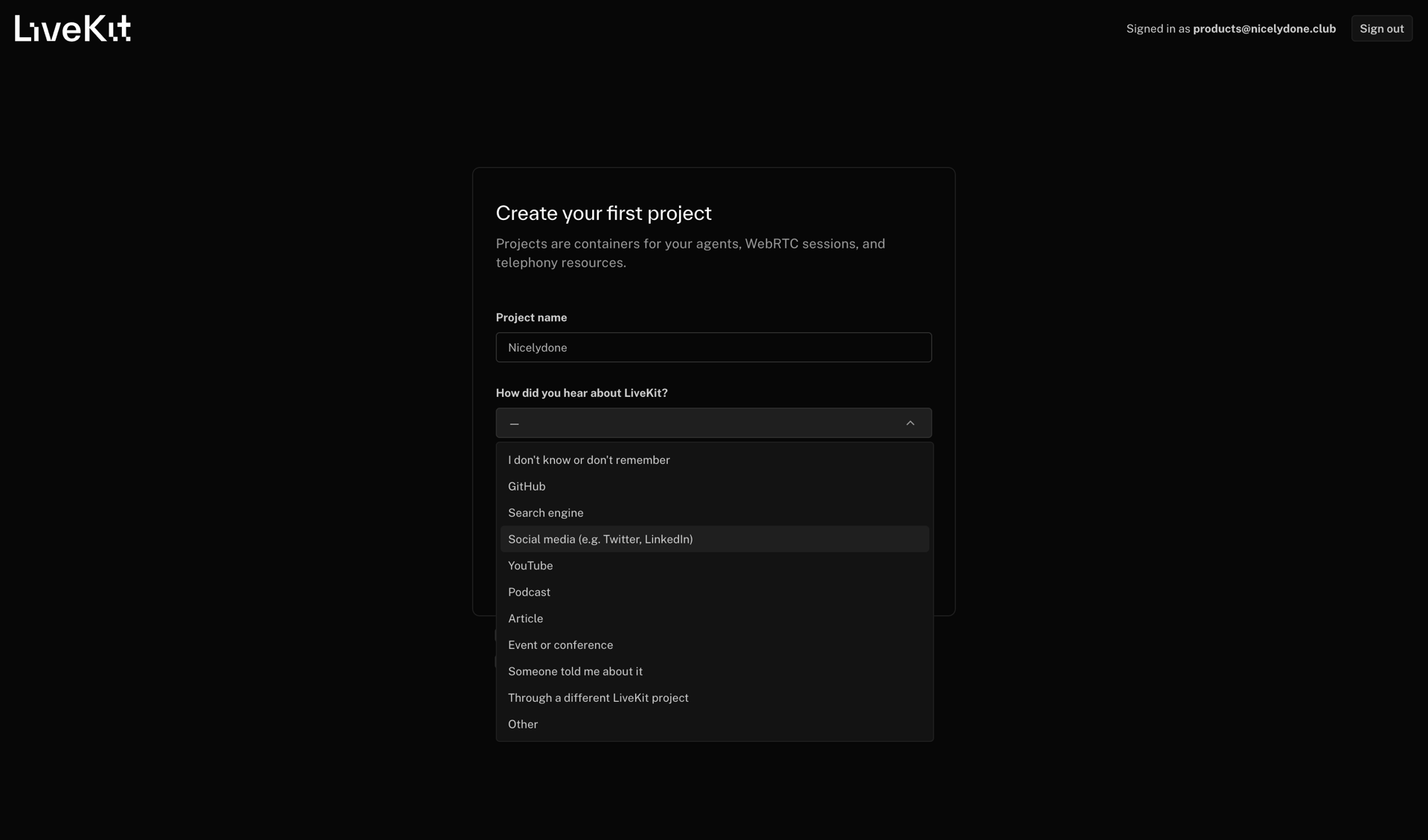 Livekit screen example