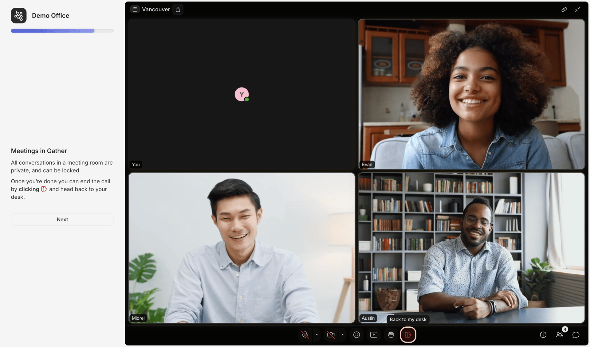 Gather screen example