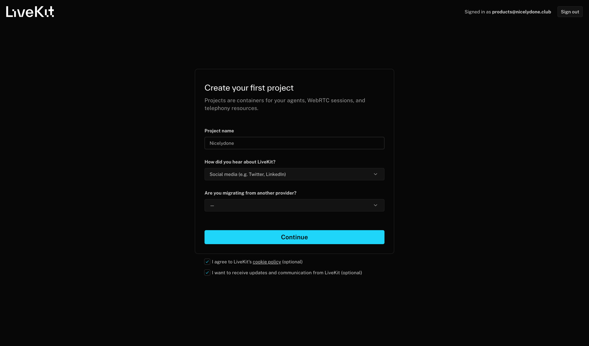 Livekit screen example