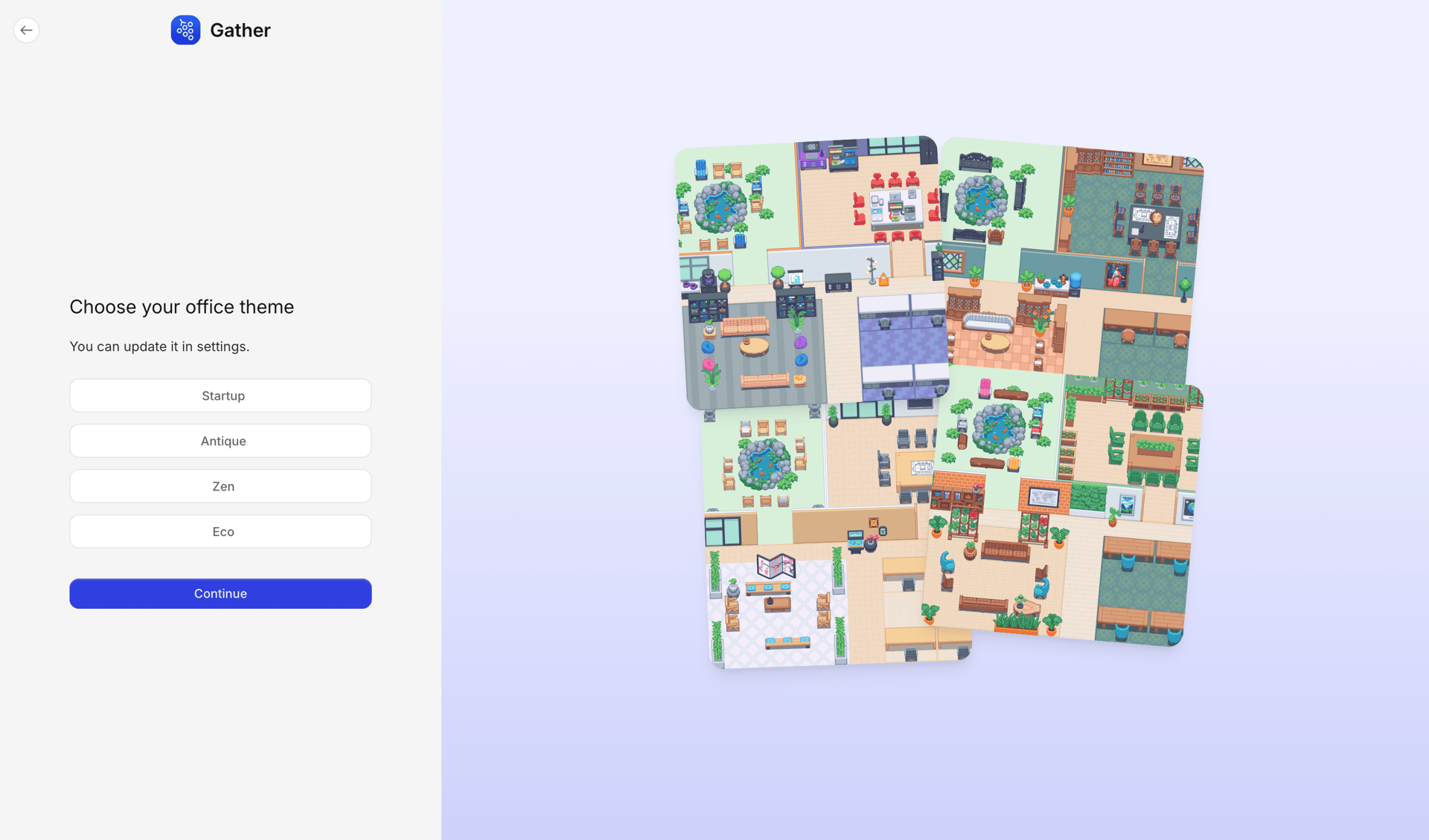 Gather screen example