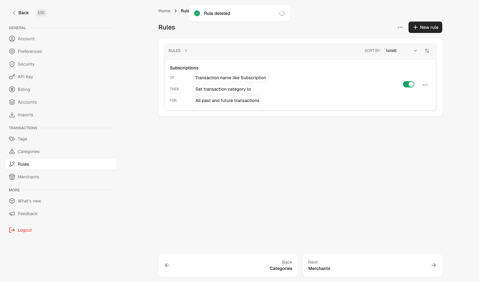 Maybe Finance screen example